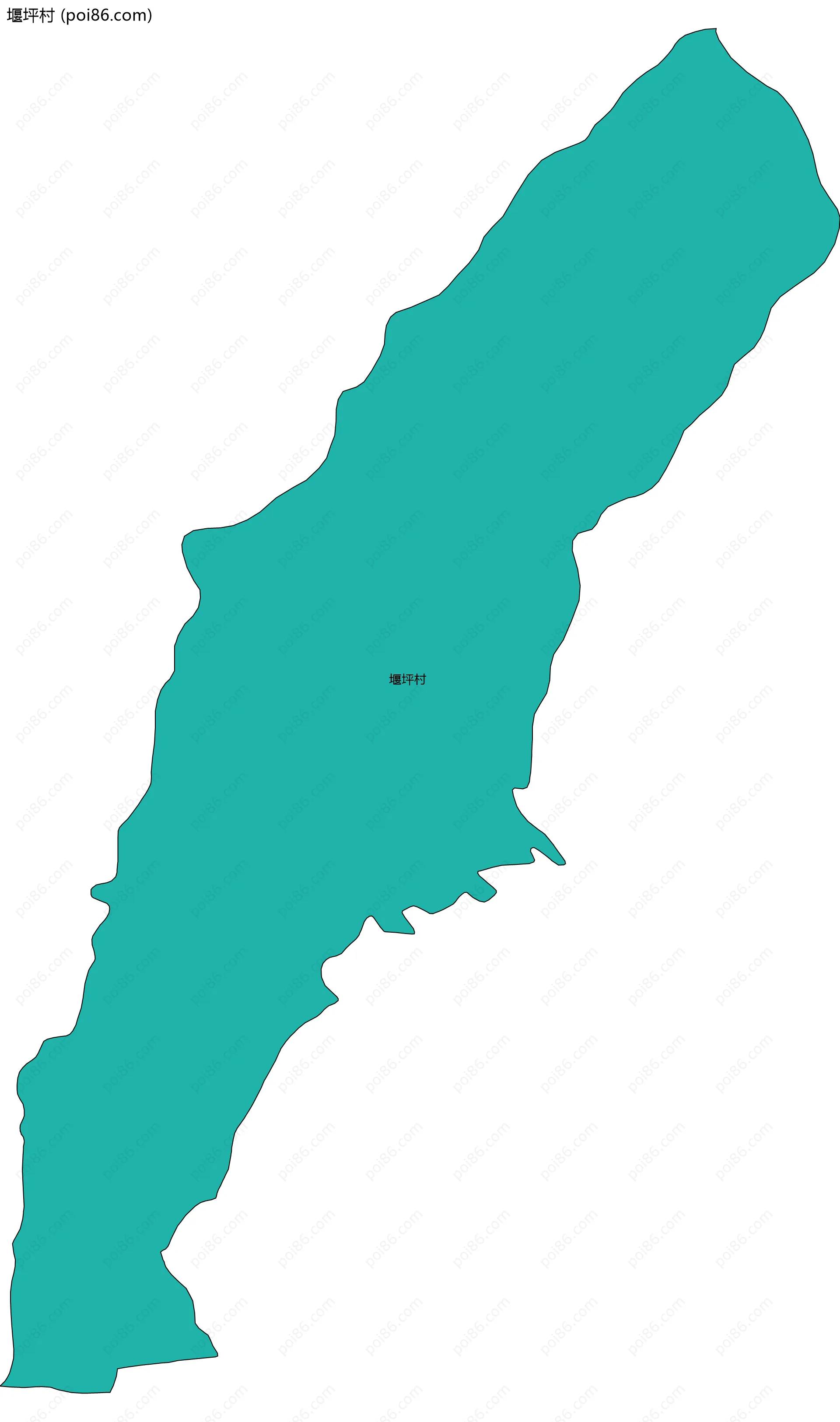 堰坪村边界地图