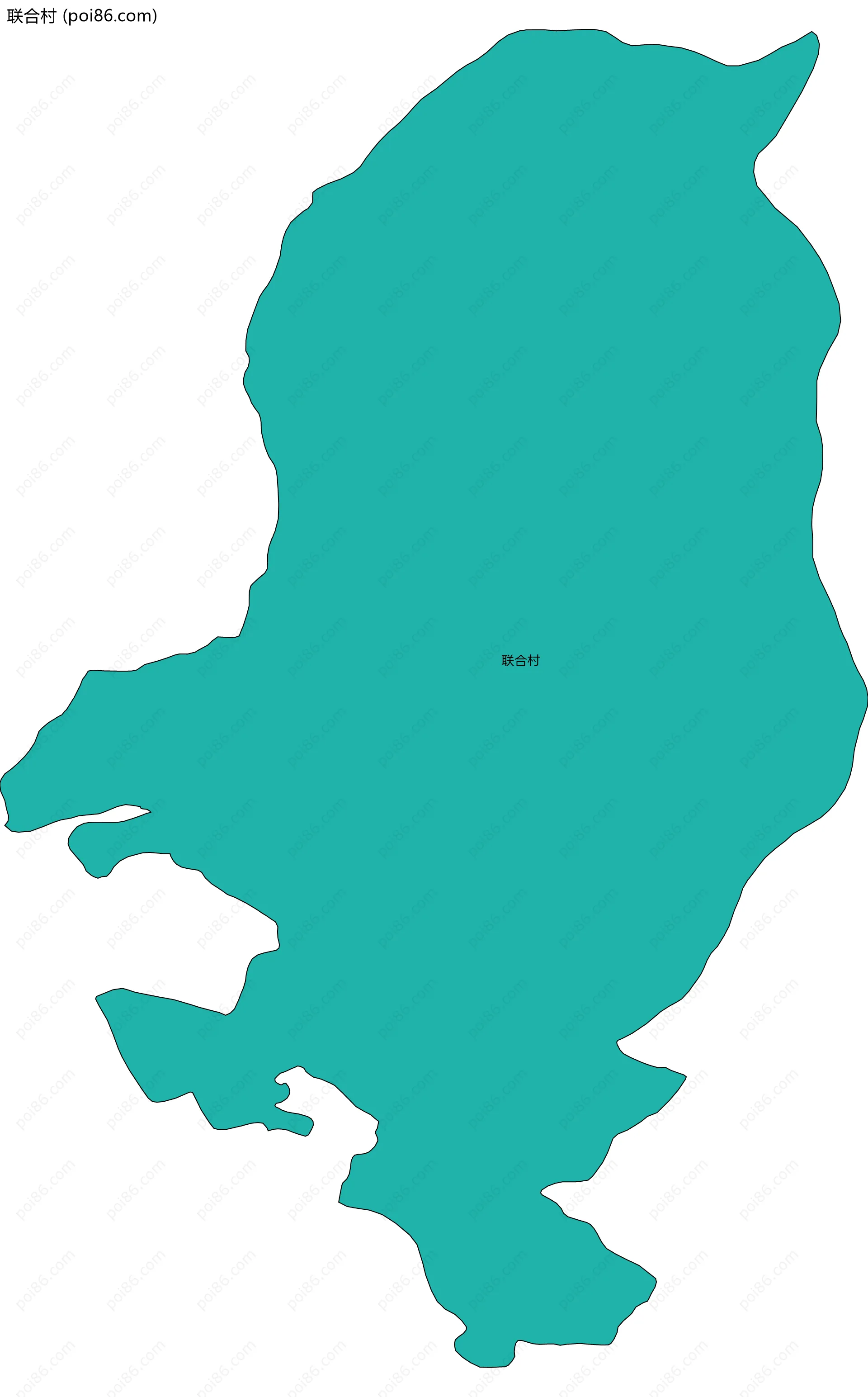 联合村边界地图