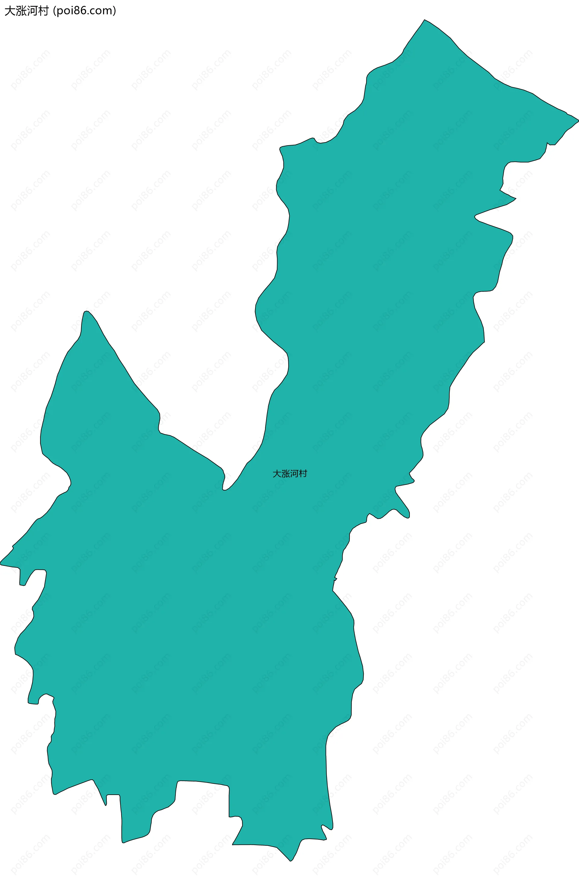 大涨河村边界地图
