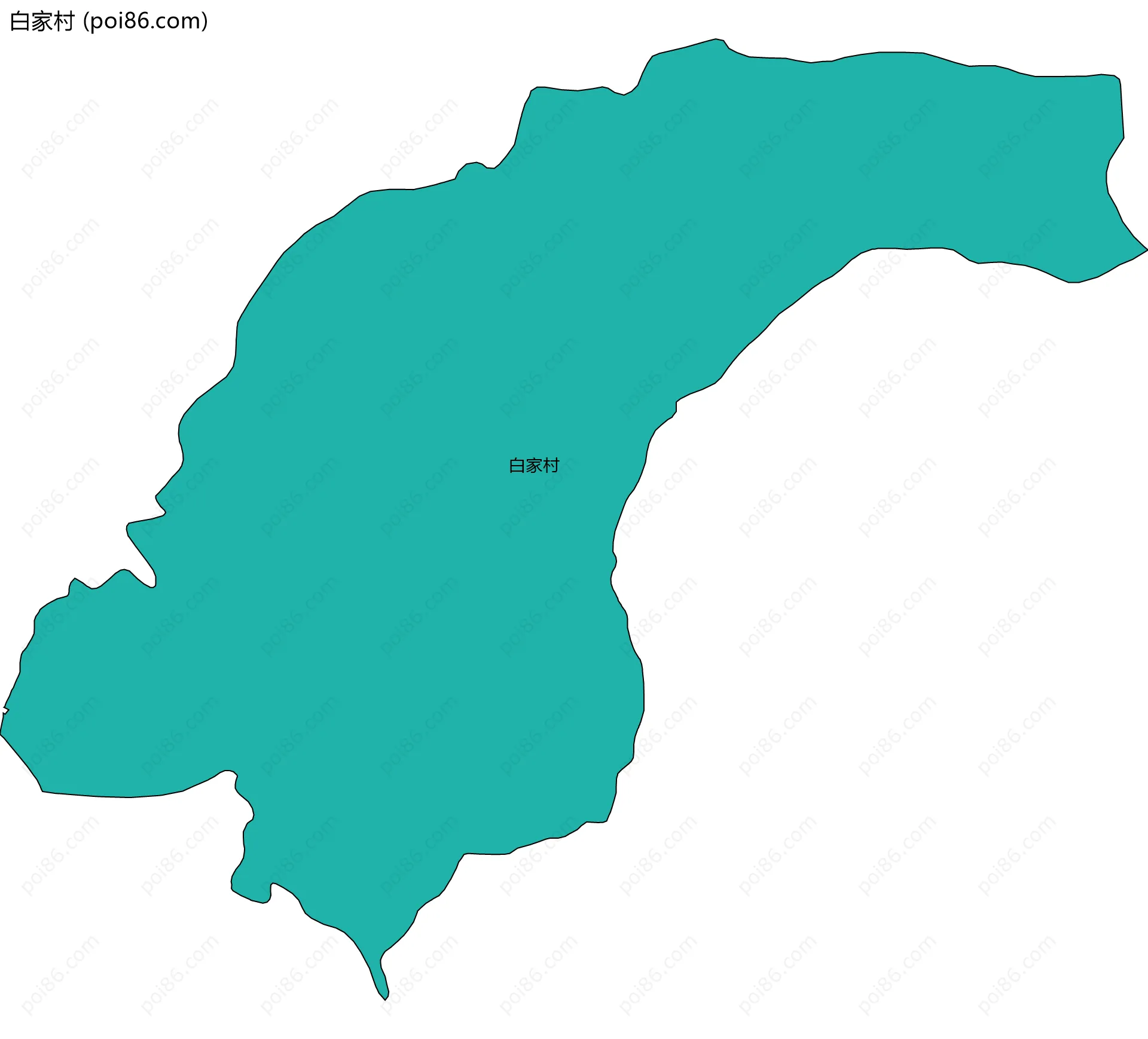 白家村边界地图