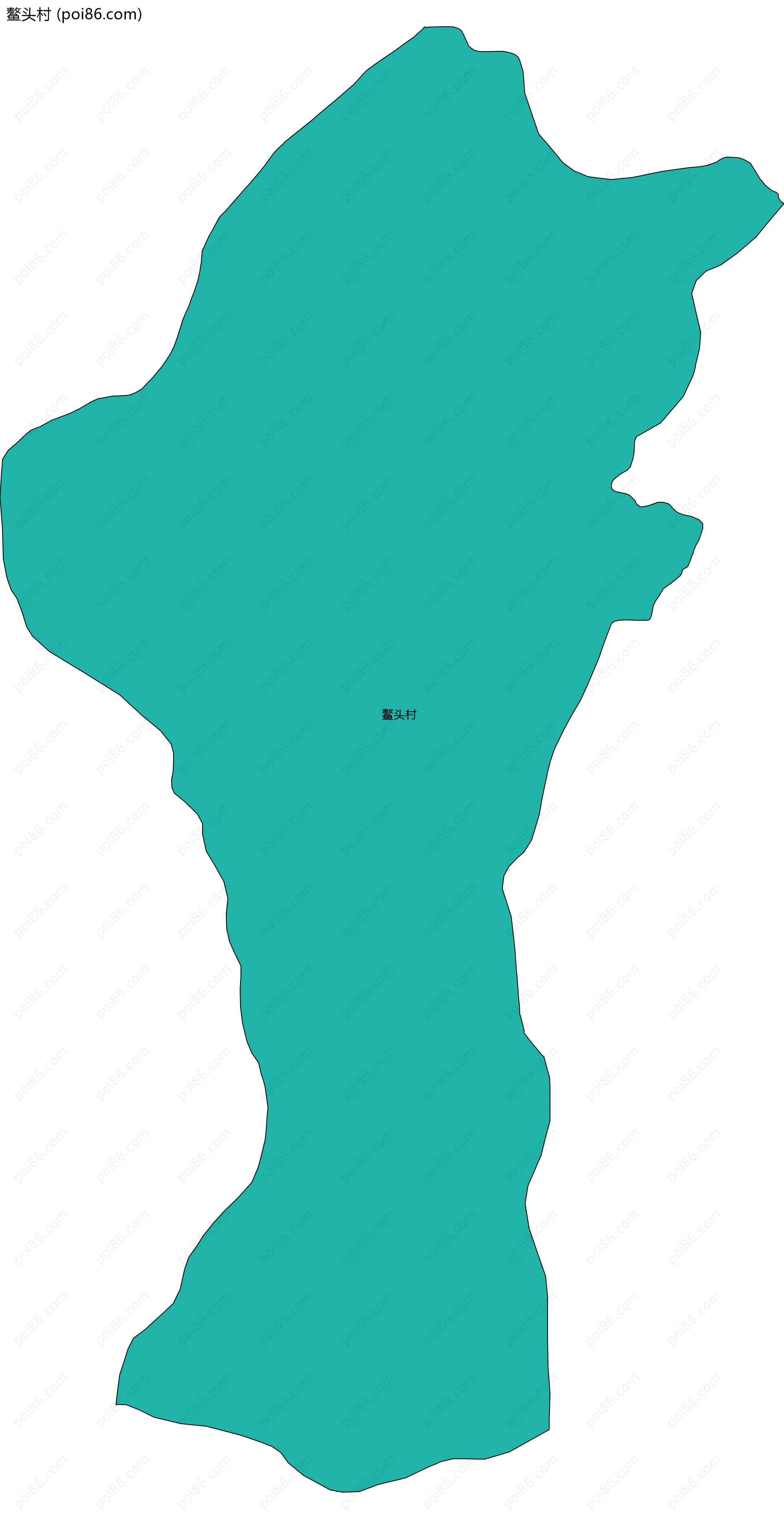 鳌头村边界地图