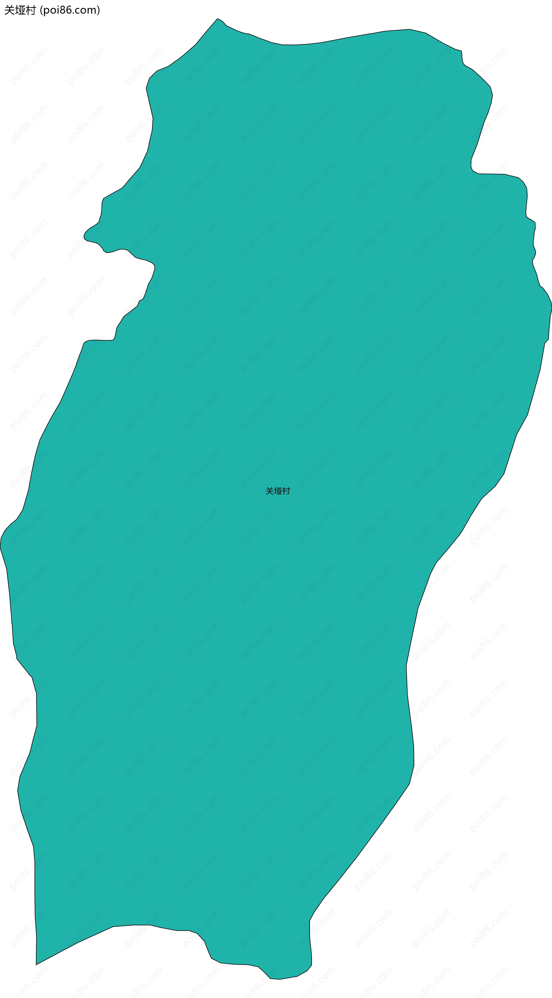 关垭村边界地图