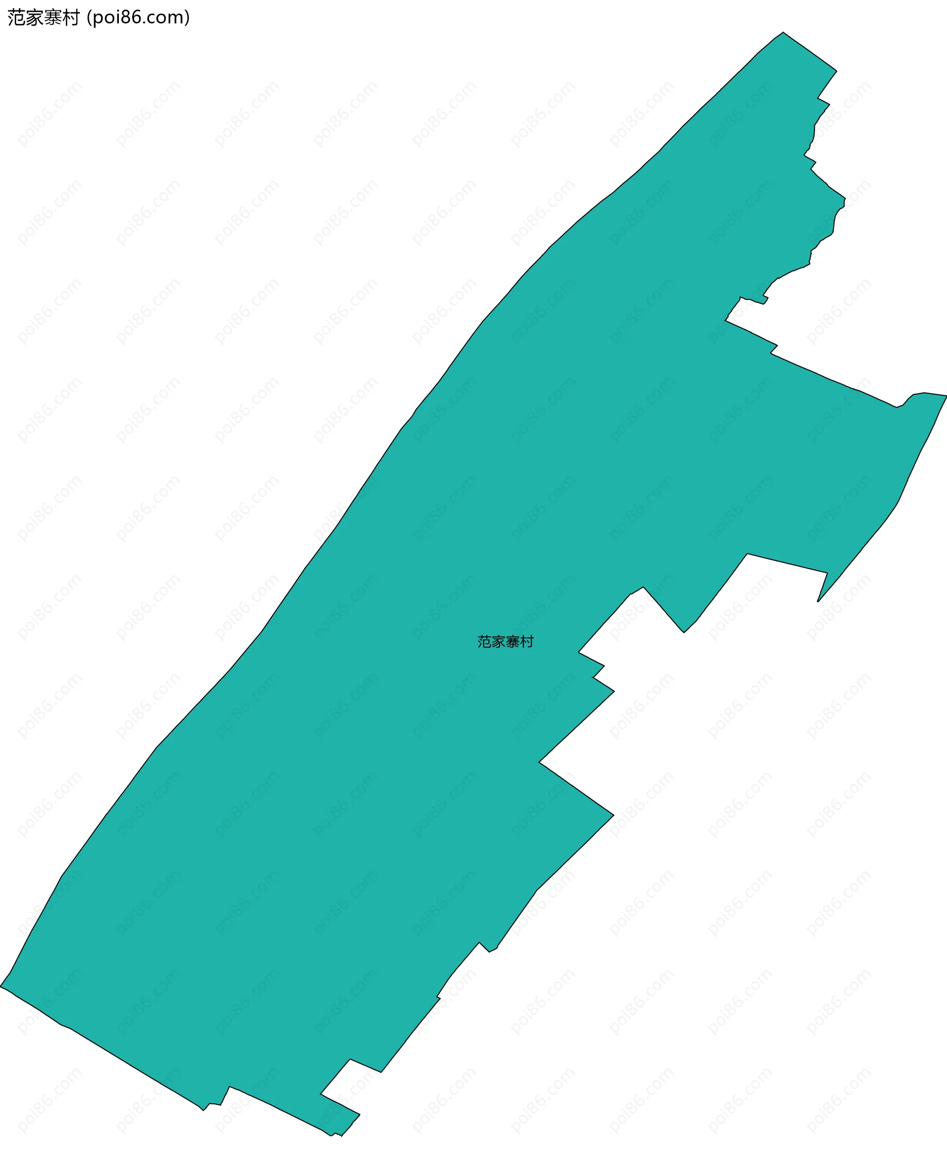 范家寨村边界地图