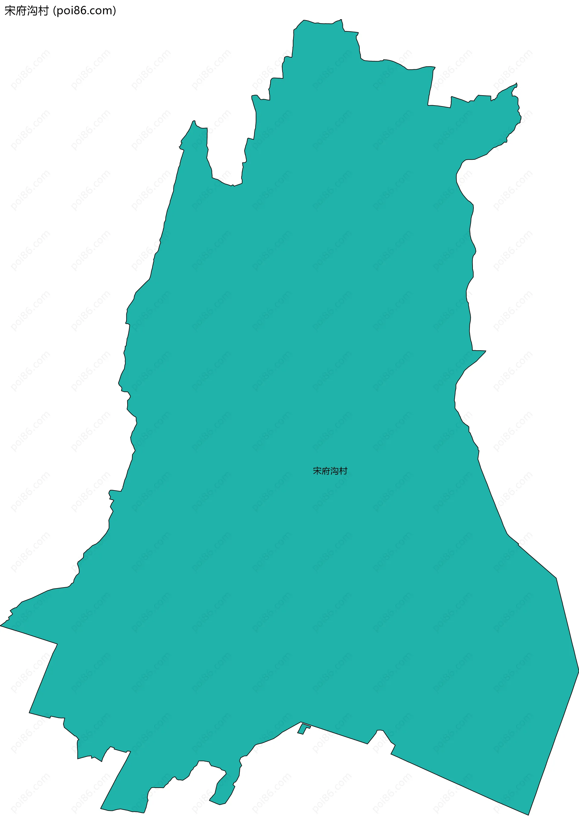 宋府沟村边界地图
