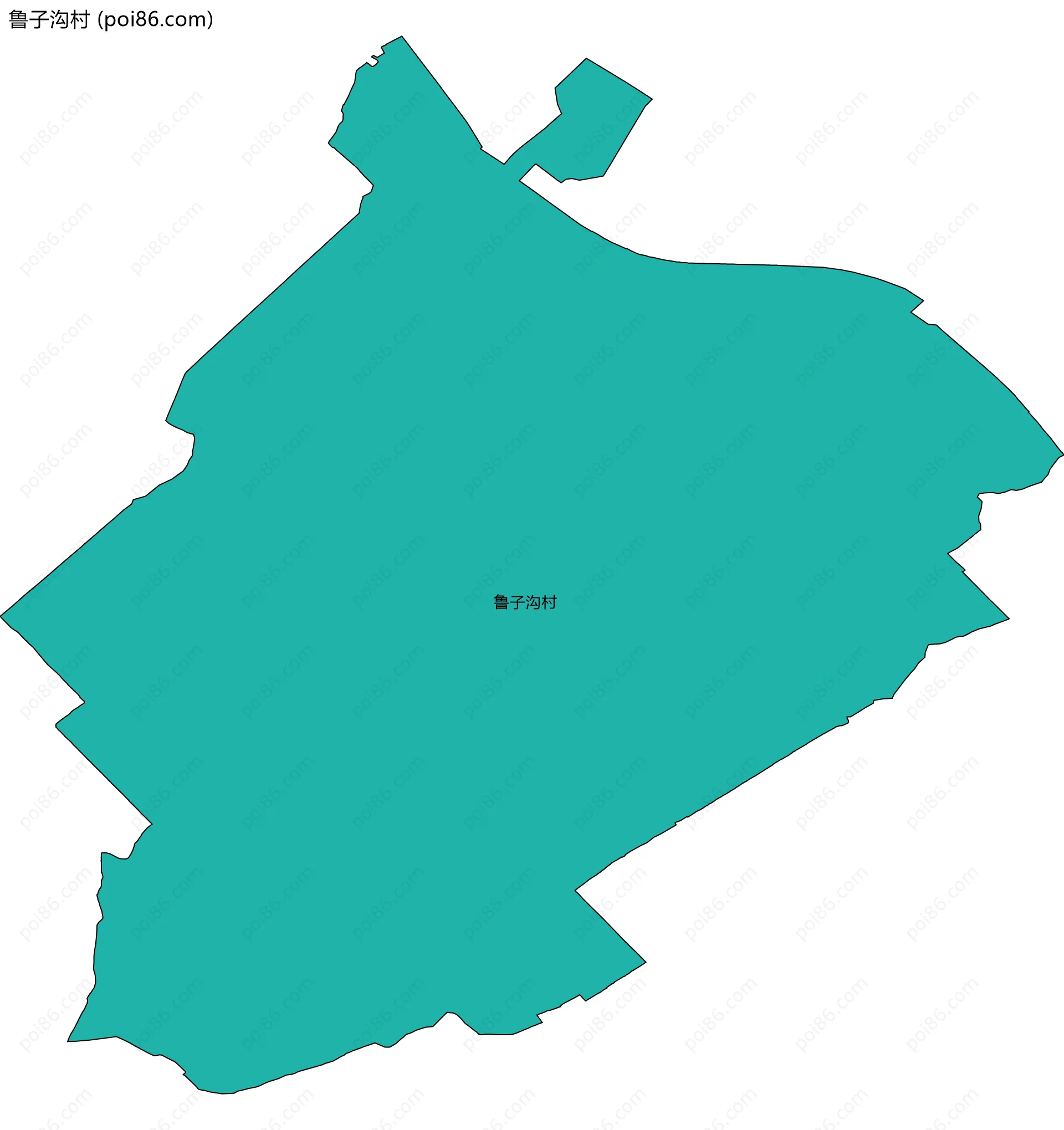鲁子沟村边界地图