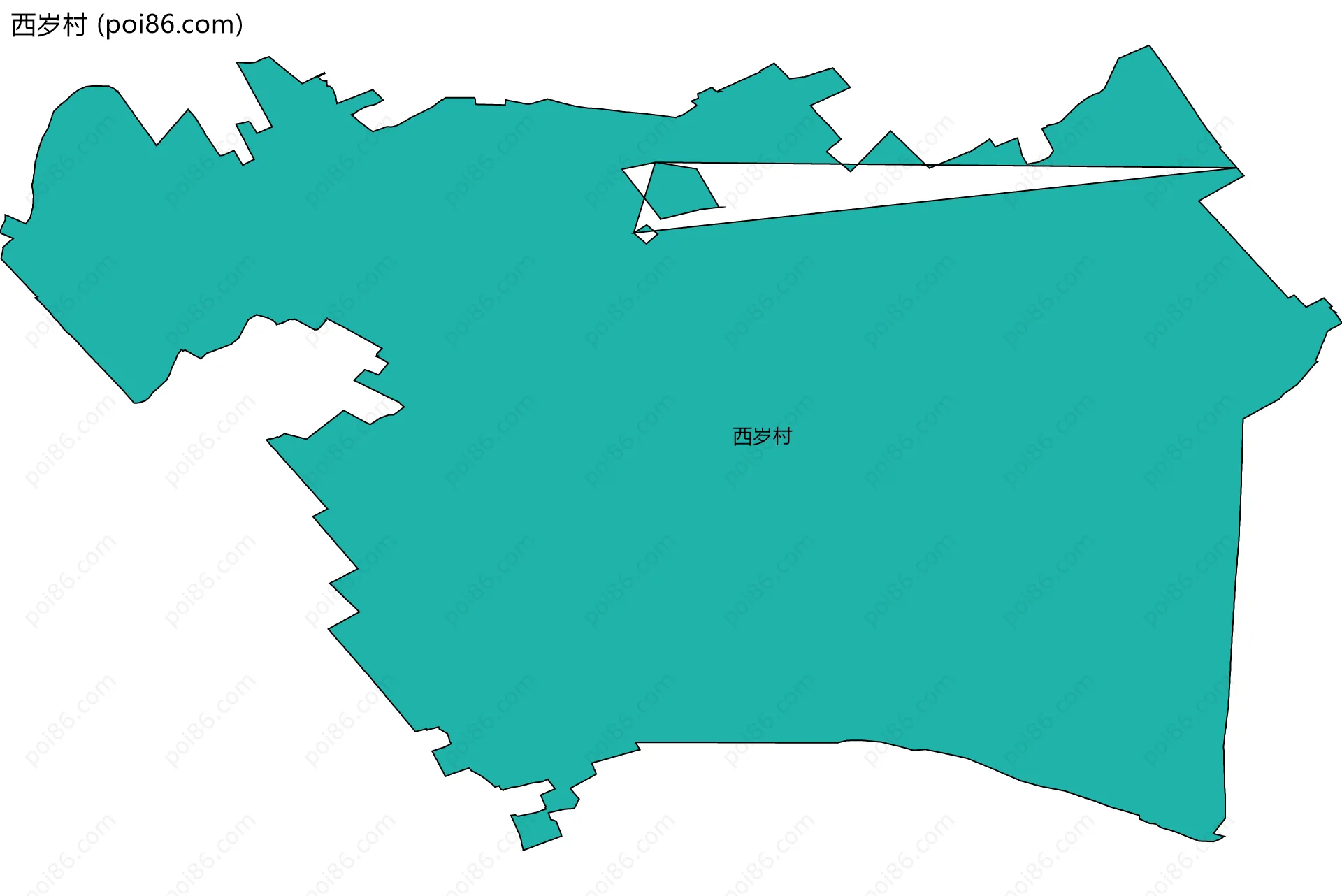 西岁村边界地图