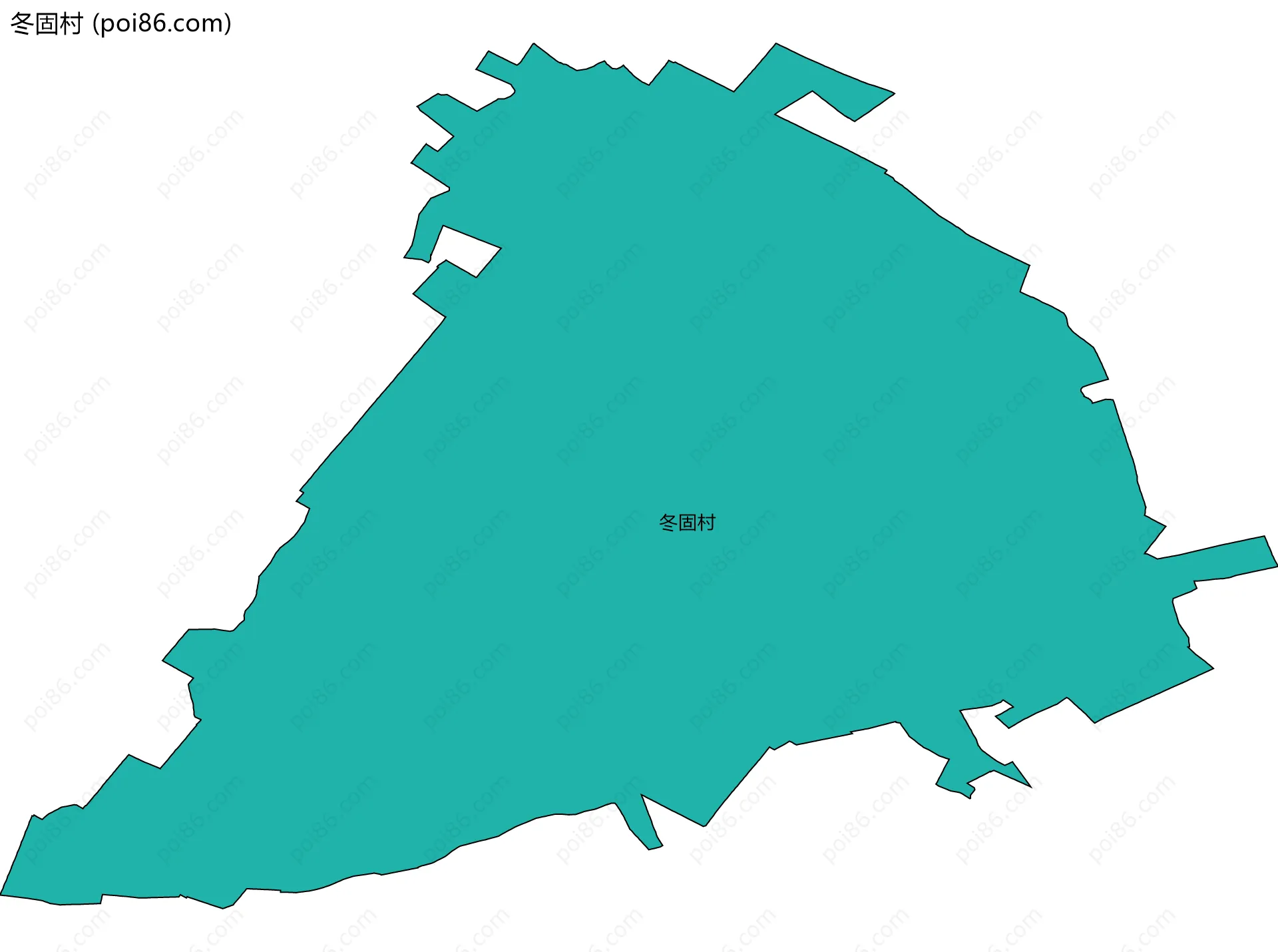 冬固村边界地图