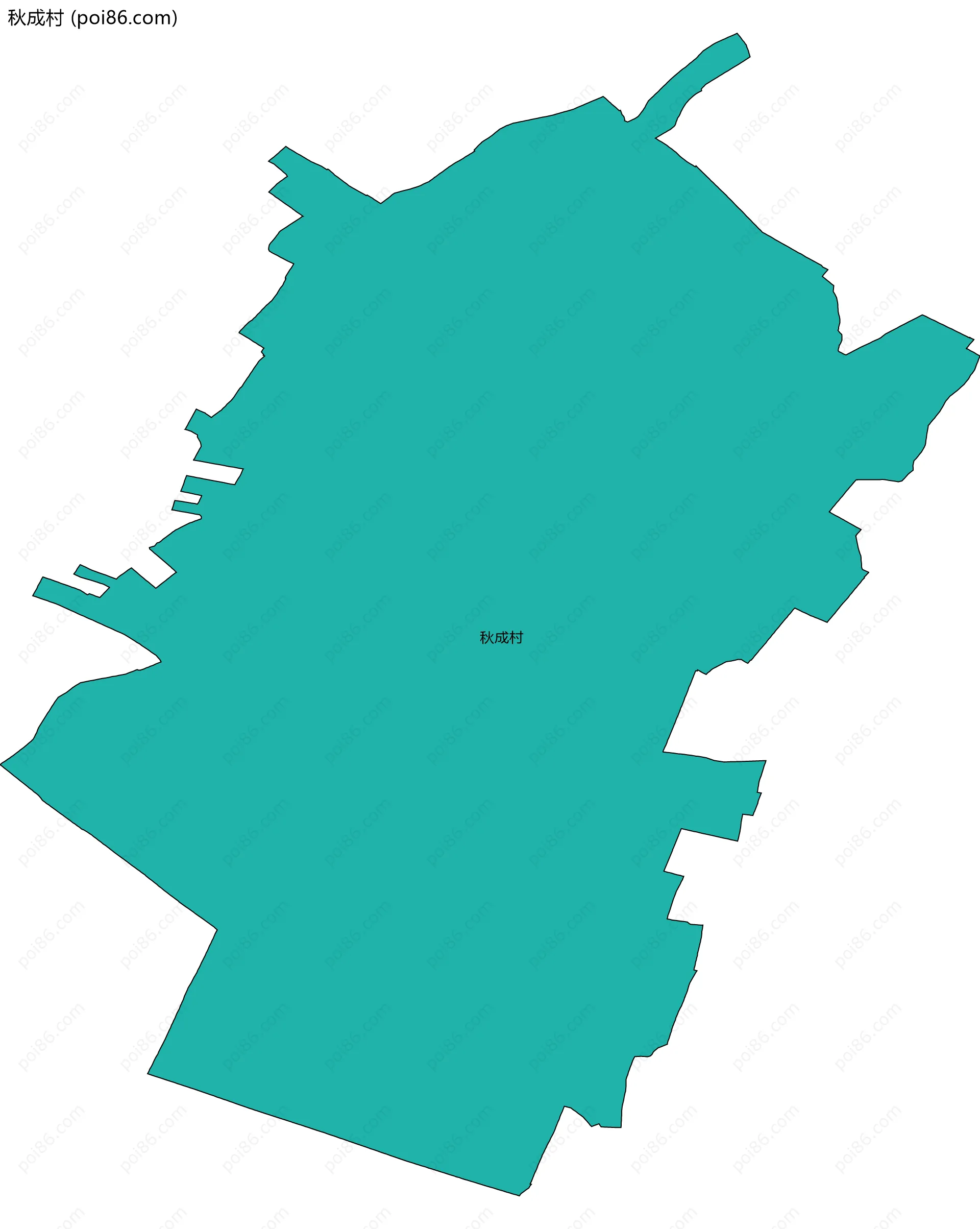 秋成村边界地图