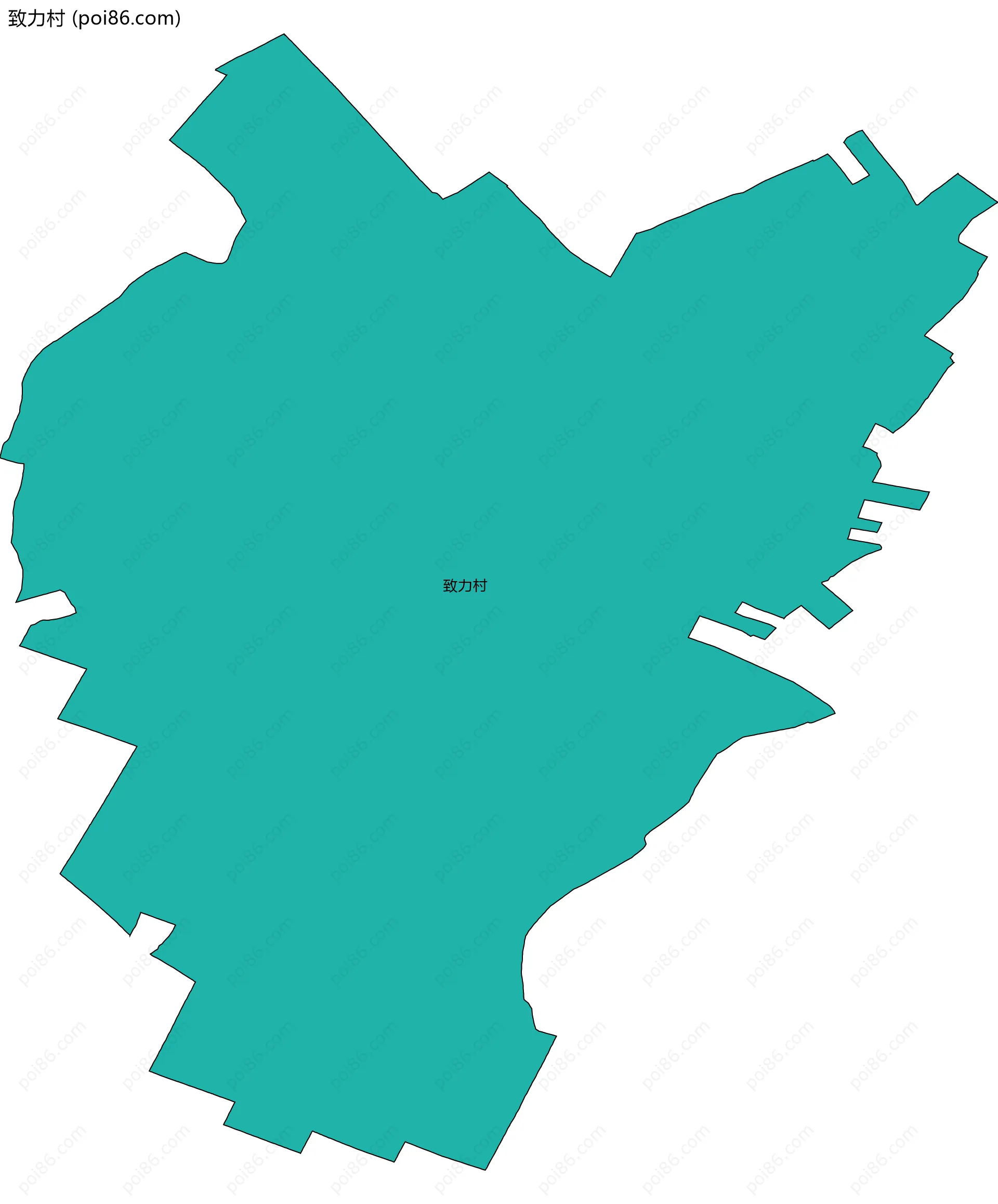 致力村边界地图