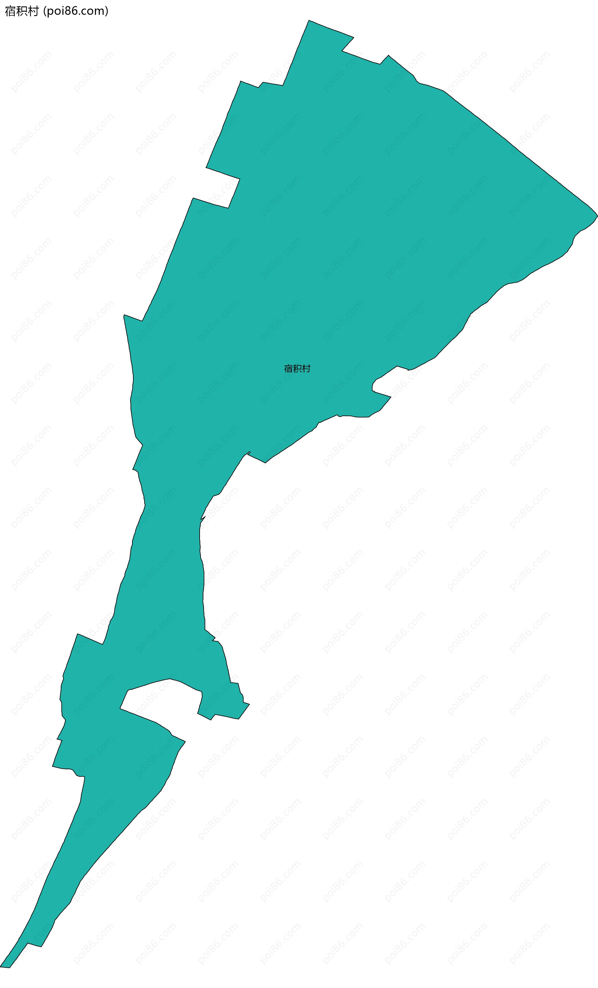 宿积村边界地图