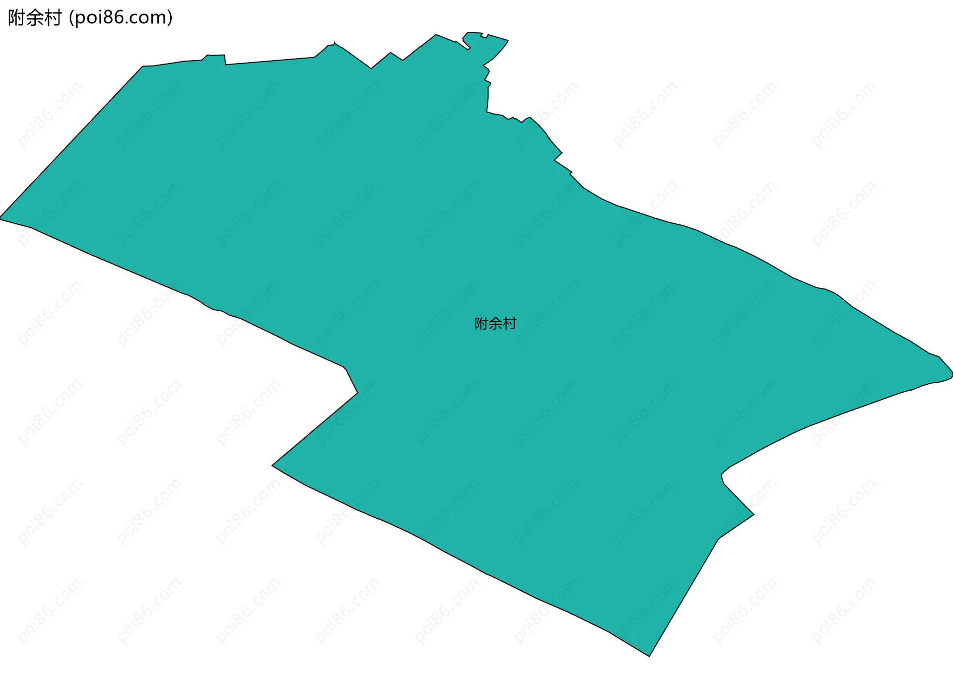 附余村边界地图