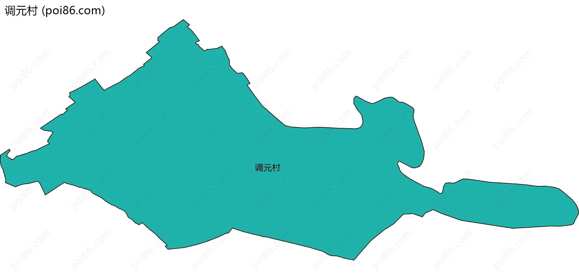 调元村边界地图