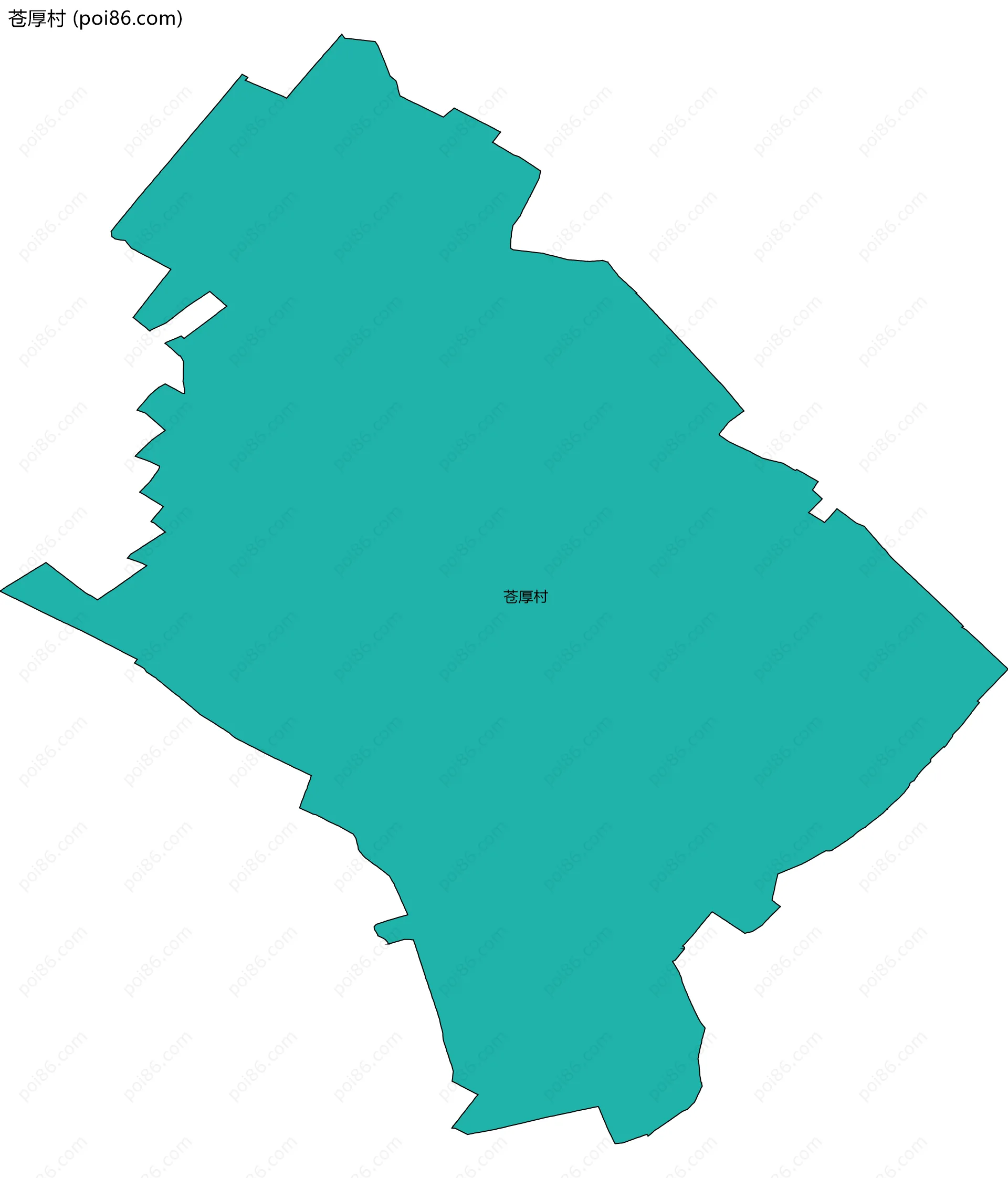 苍厚村边界地图