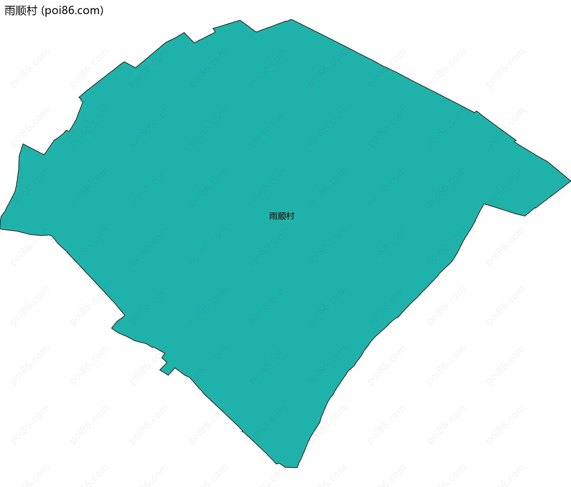 雨顺村边界地图