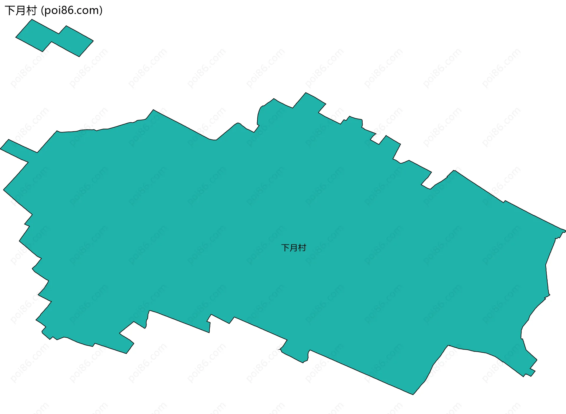 下月村边界地图