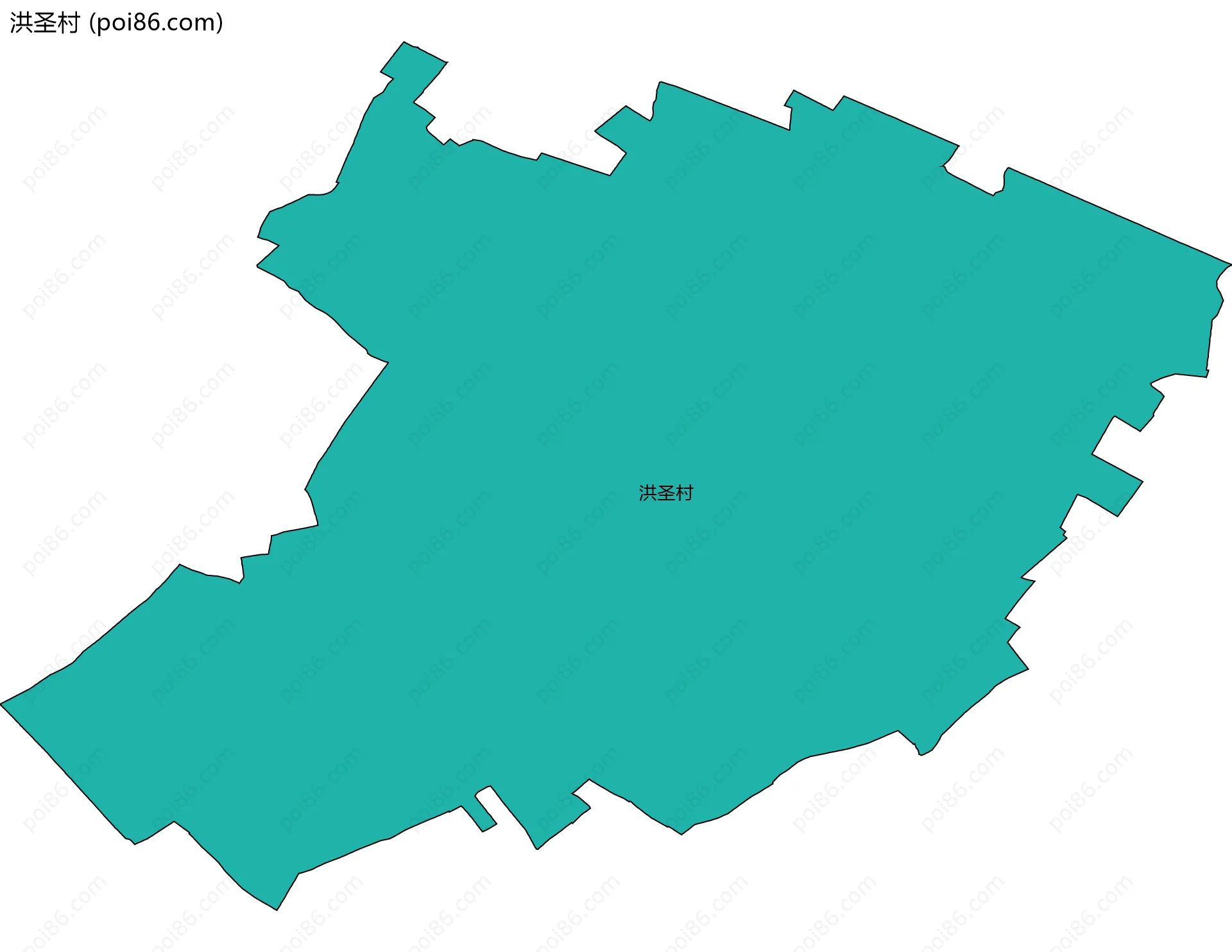 洪圣村边界地图