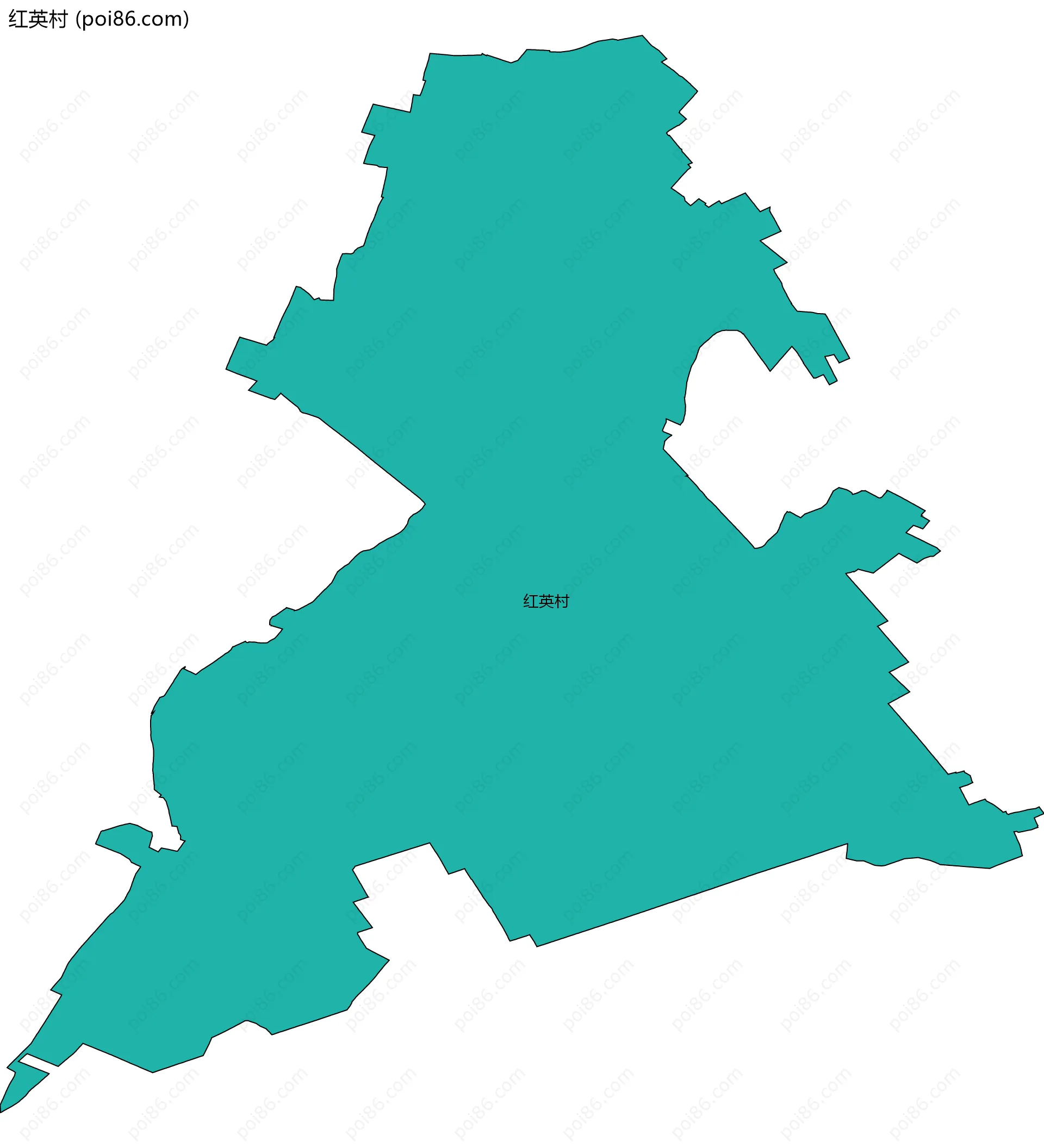 红英村边界地图