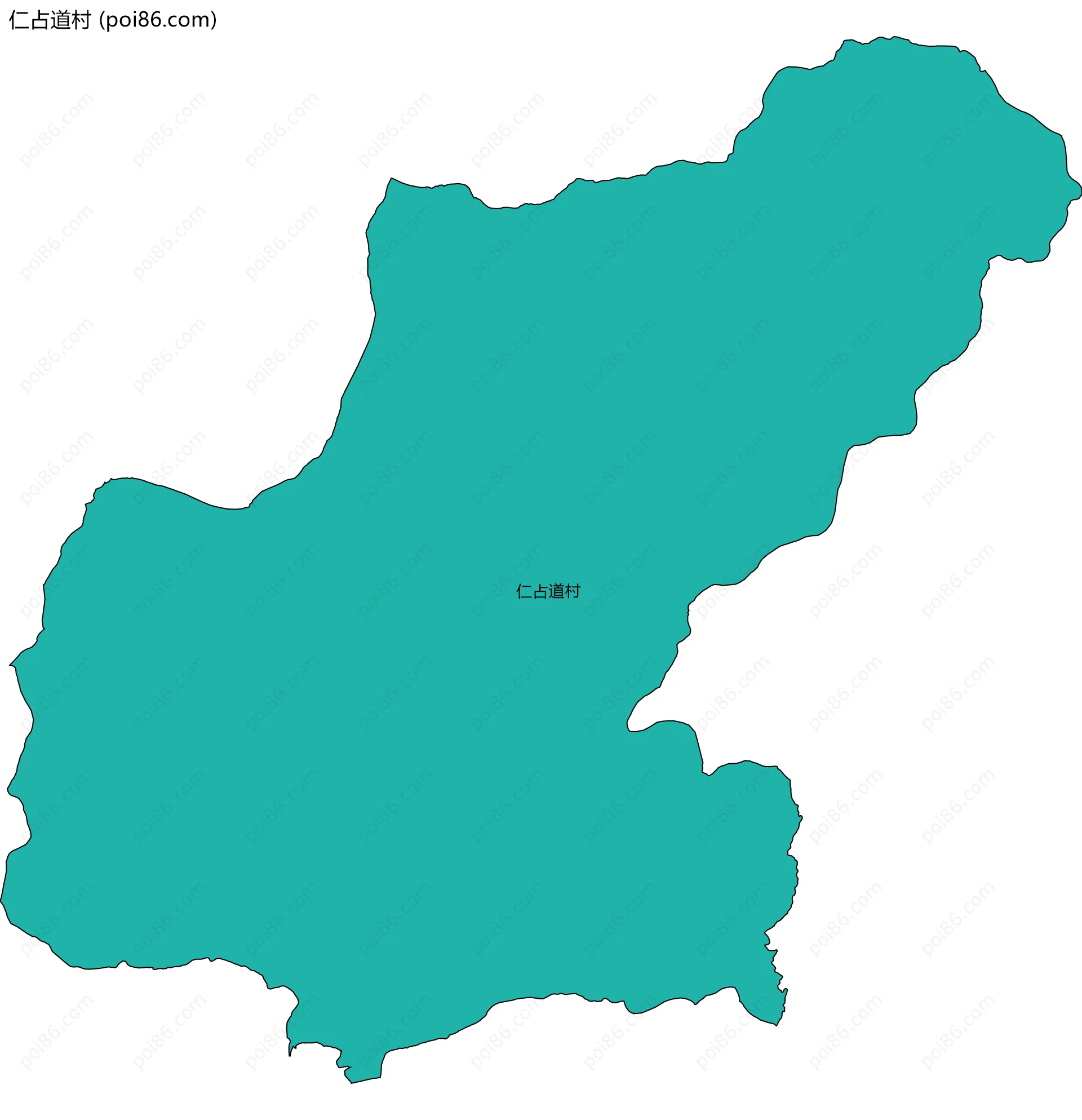仁占道村边界地图