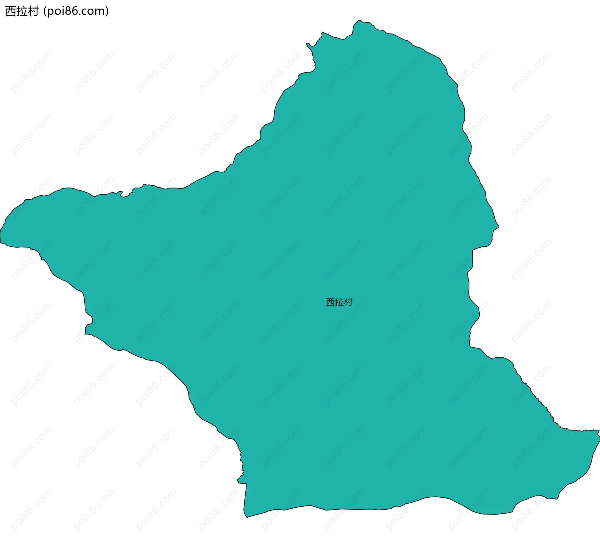 西拉村边界地图