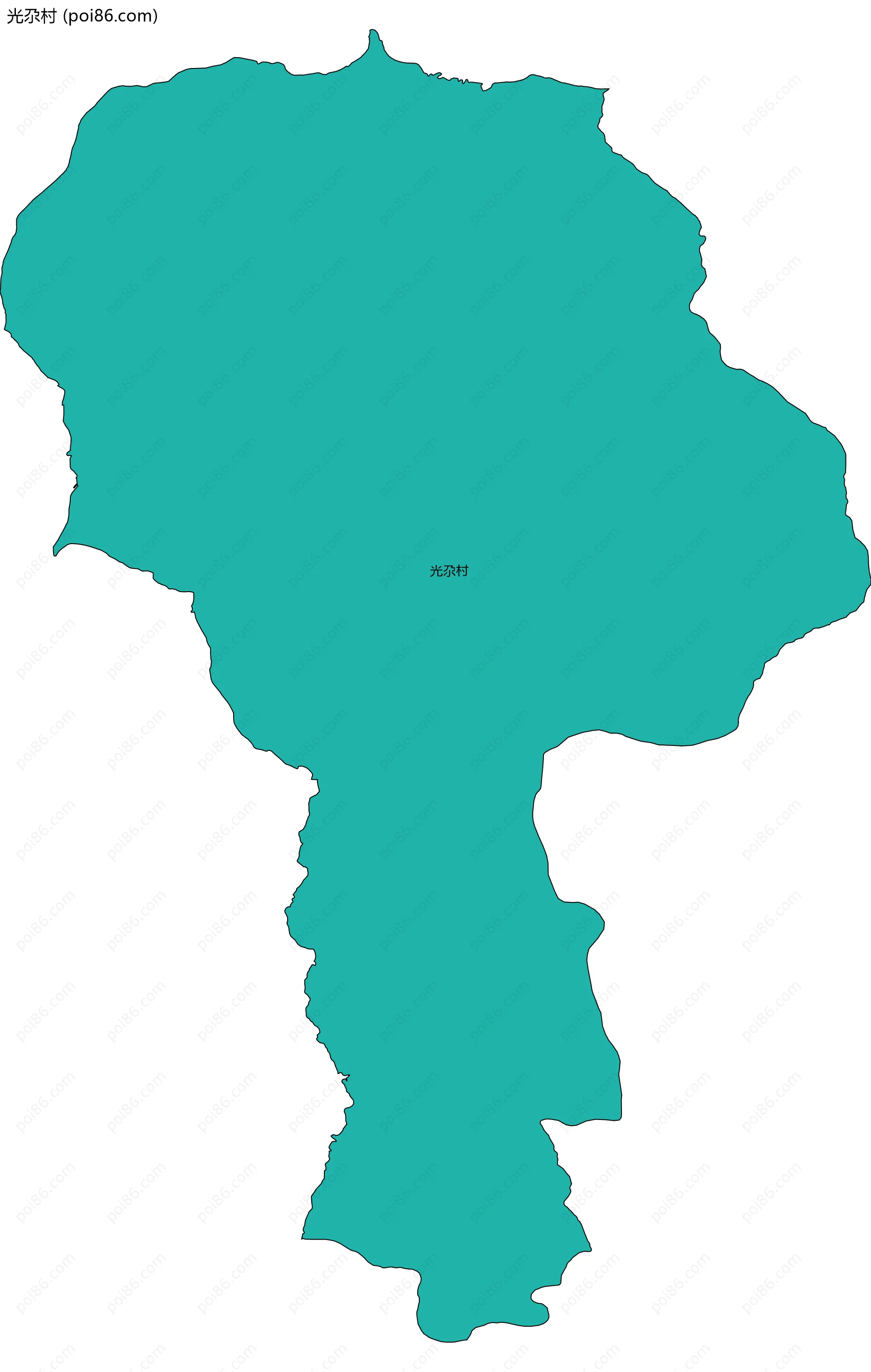 光尕村边界地图