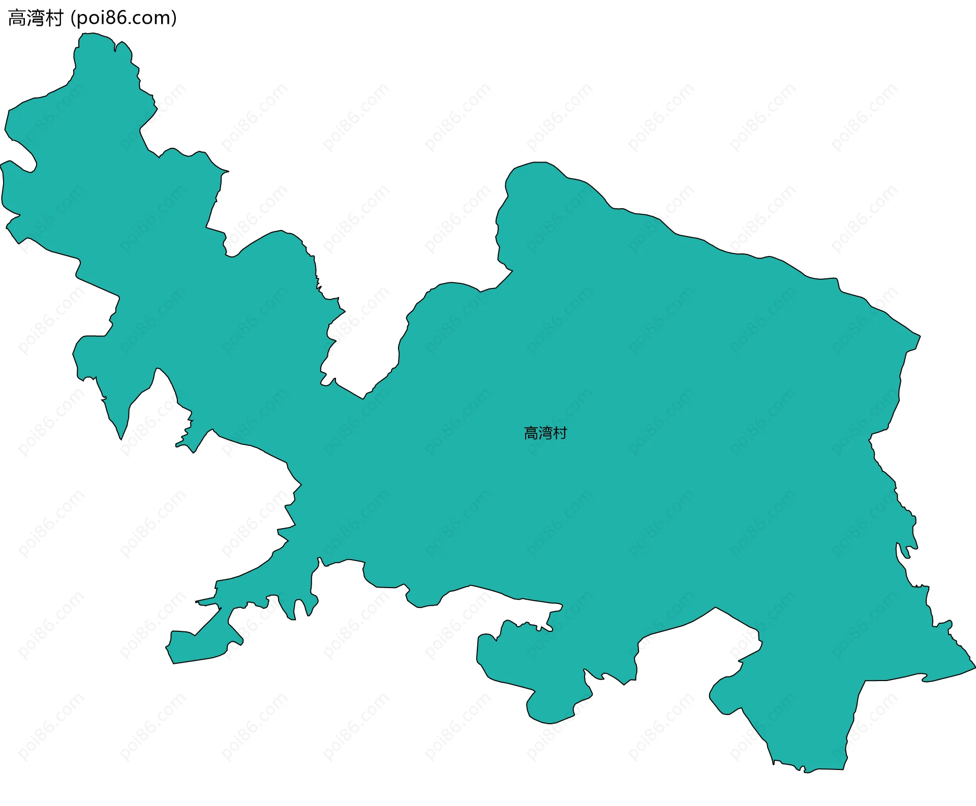 高湾村边界地图