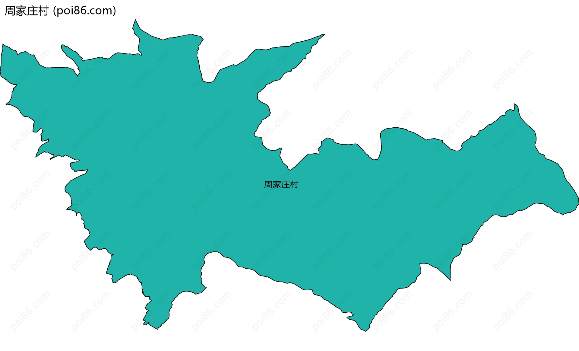 周家庄村边界地图