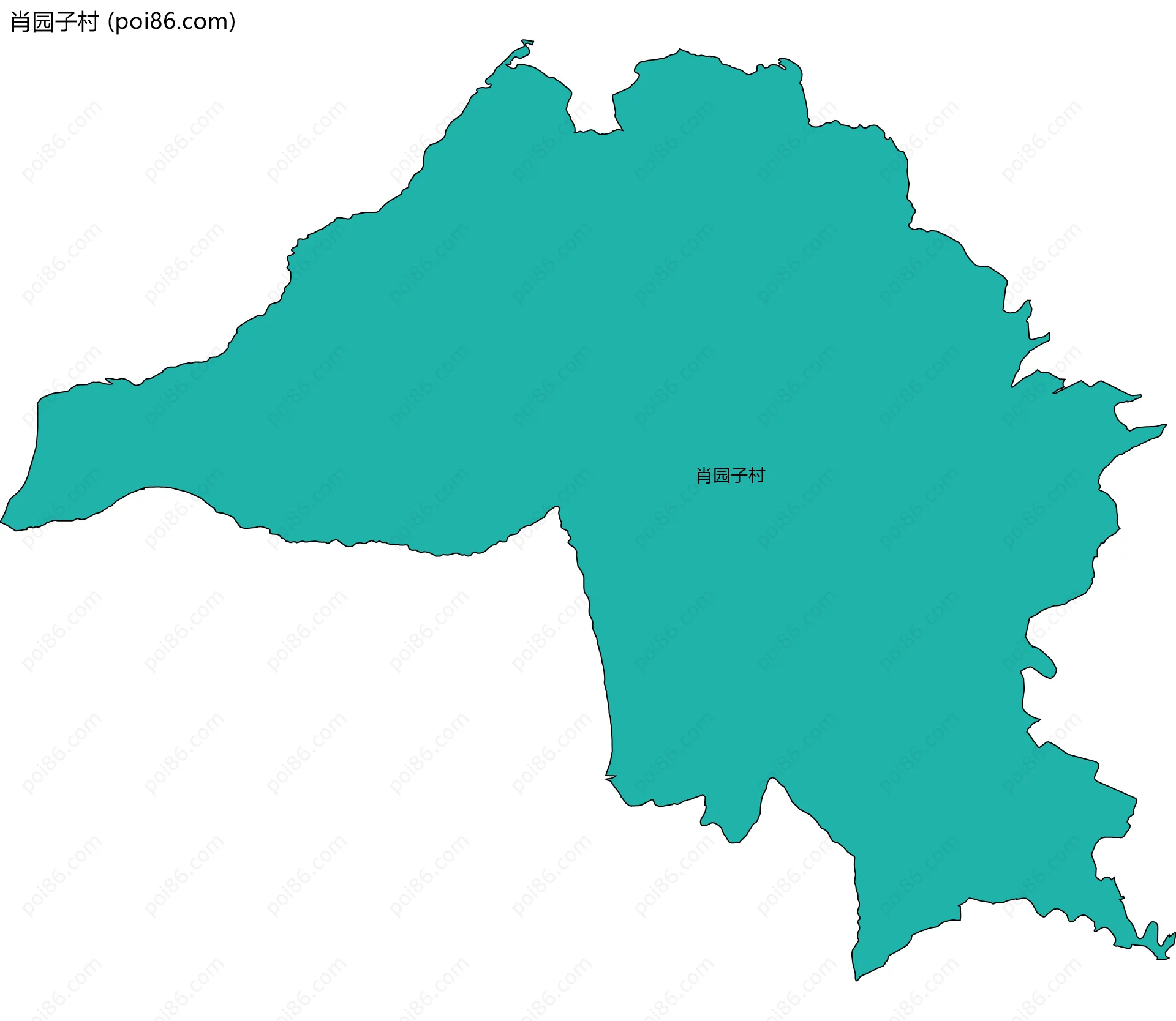 肖园子村边界地图