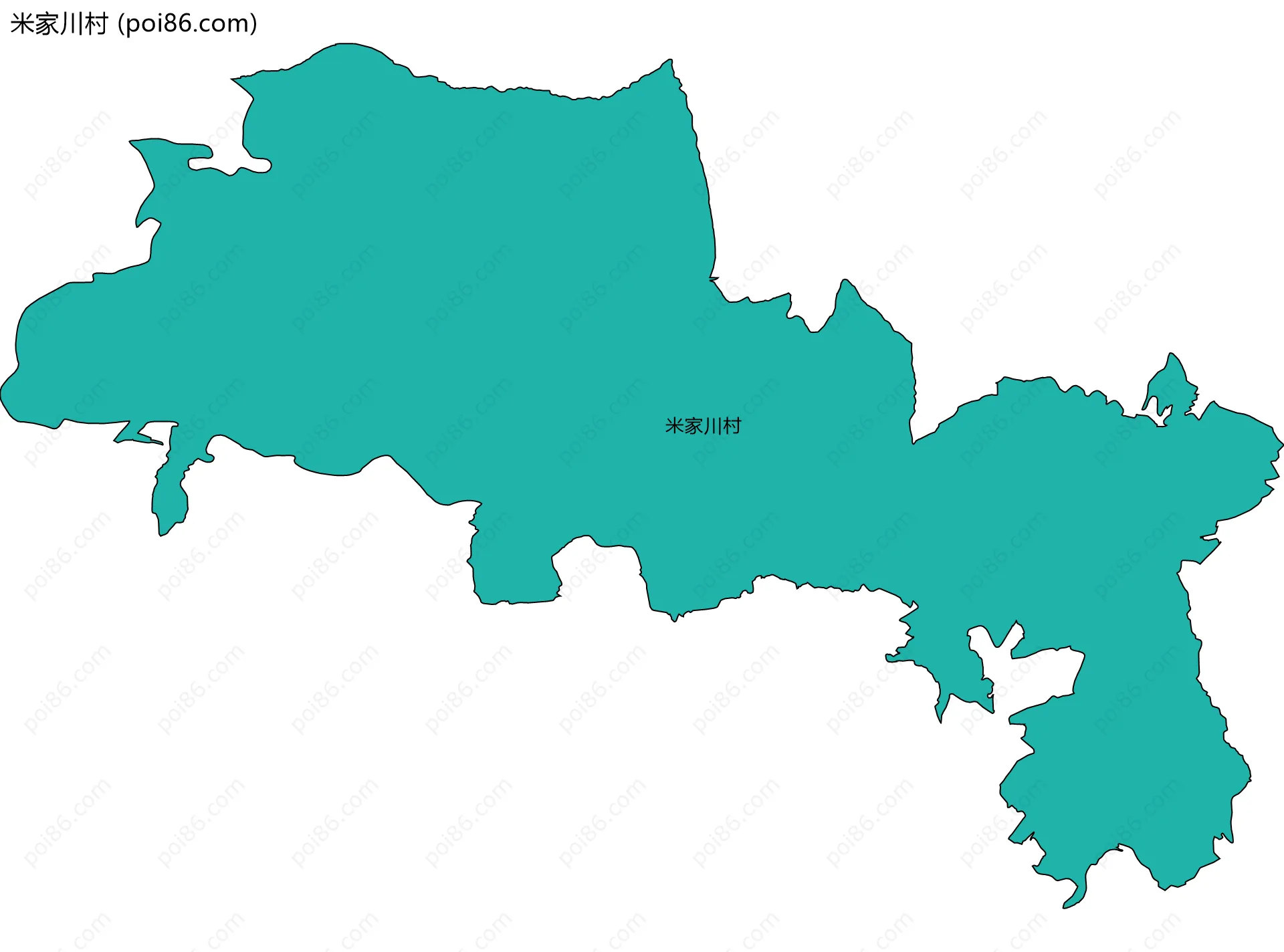 米家川村边界地图