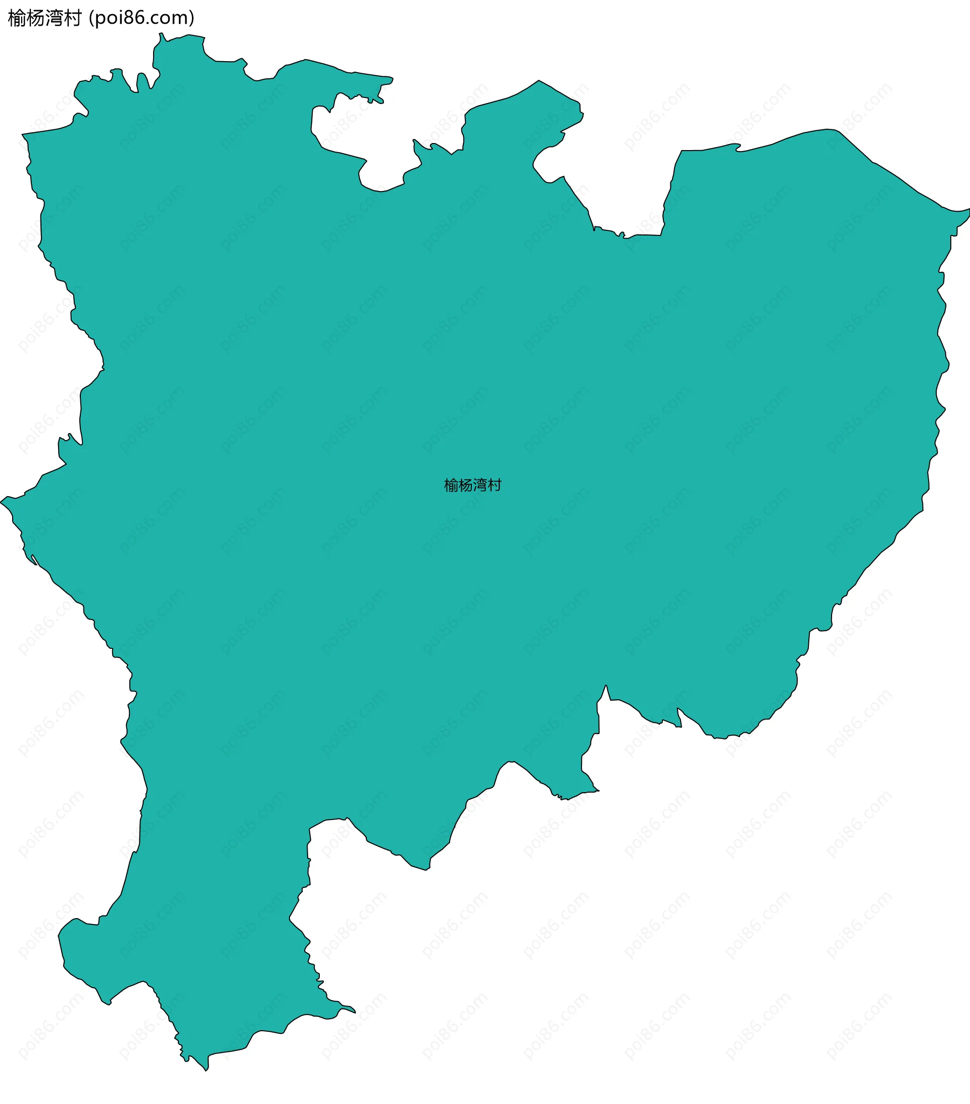 榆杨湾村边界地图