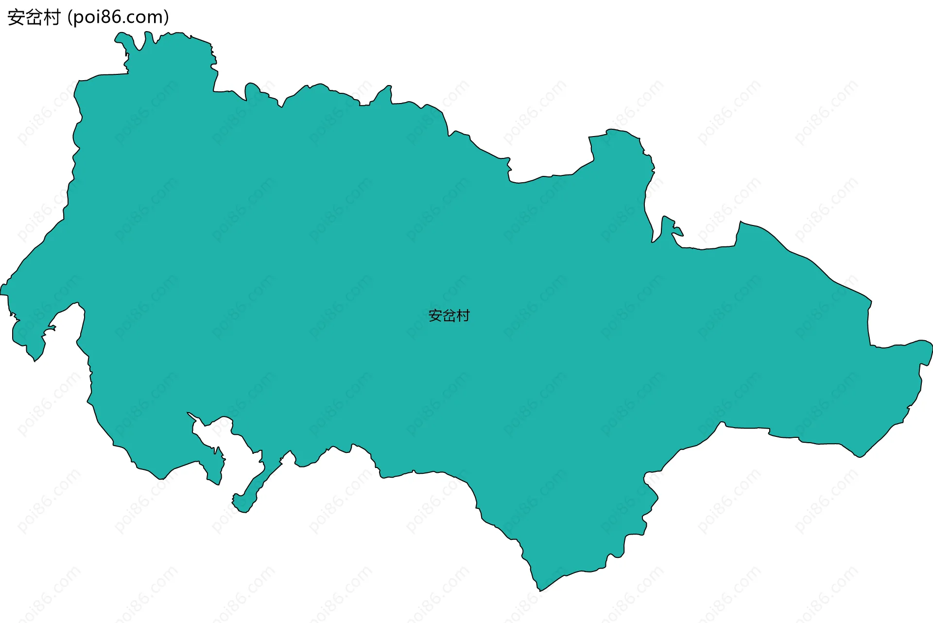 安岔村边界地图