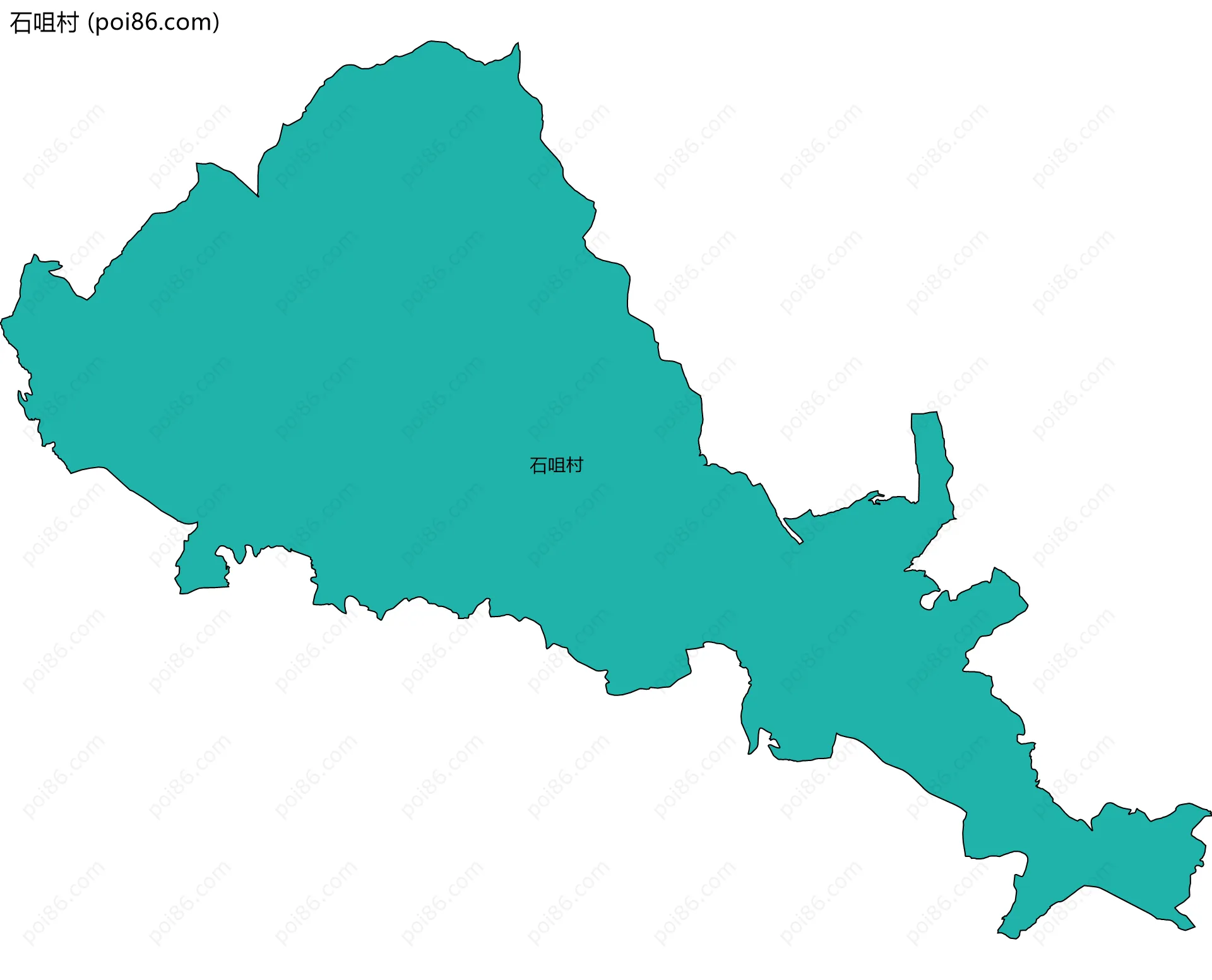 石咀村边界地图