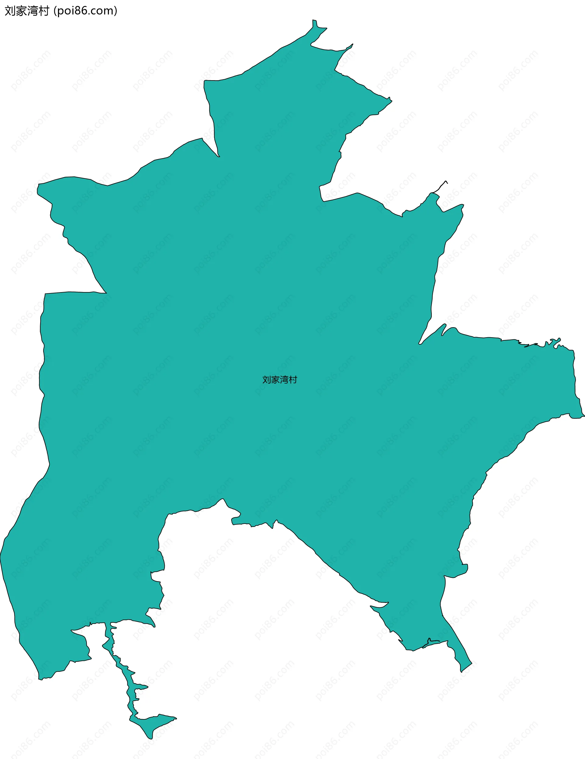 刘家湾村边界地图