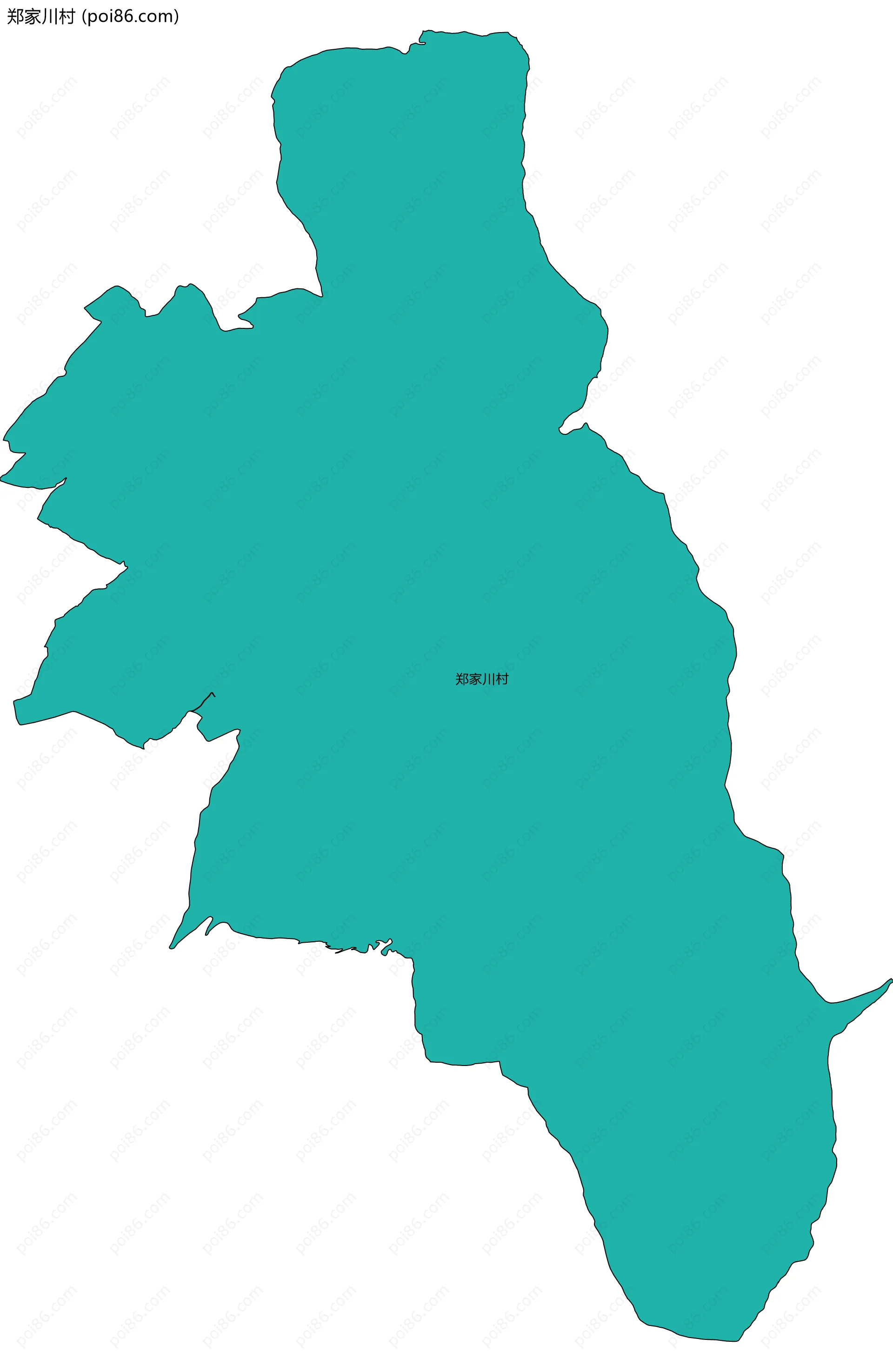 郑家川村边界地图