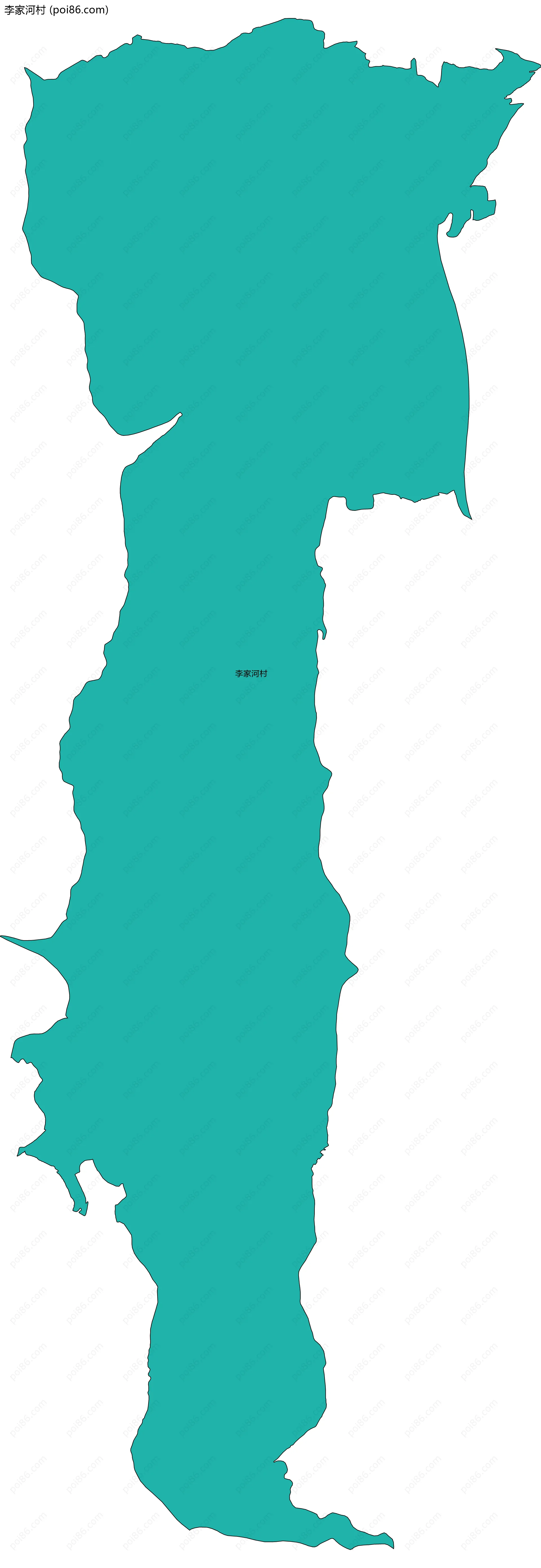 李家河村边界地图