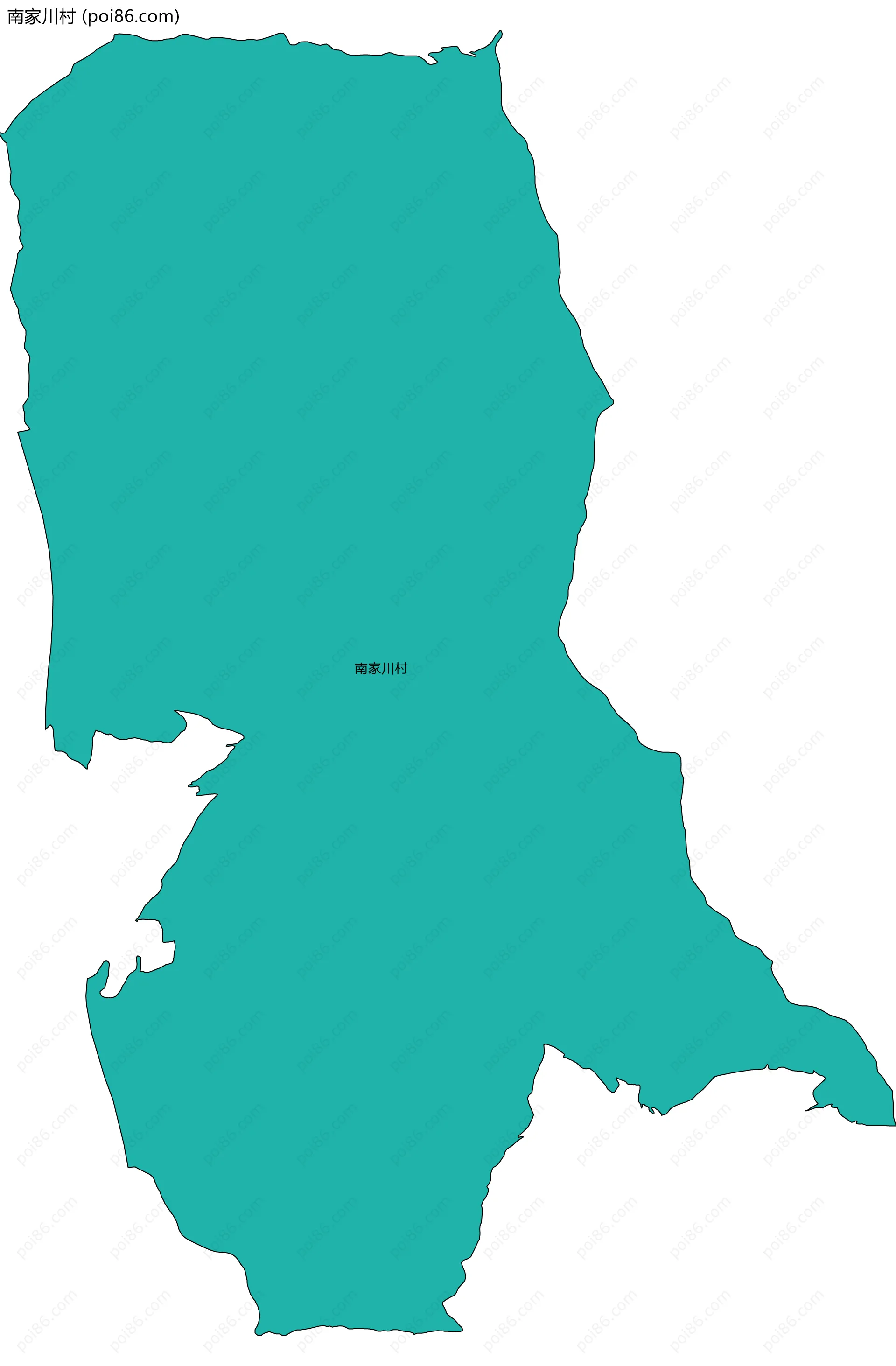 南家川村边界地图