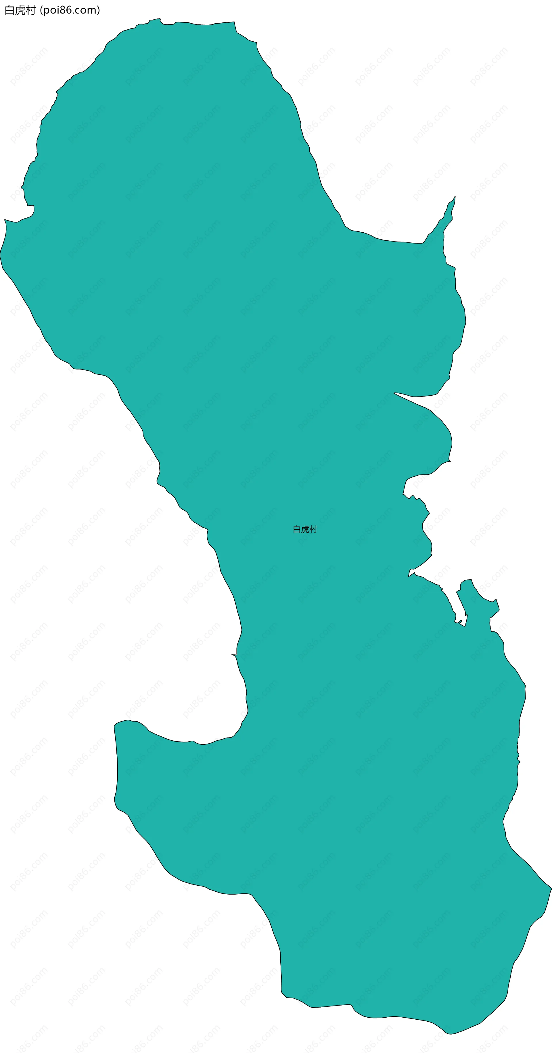 白虎村边界地图