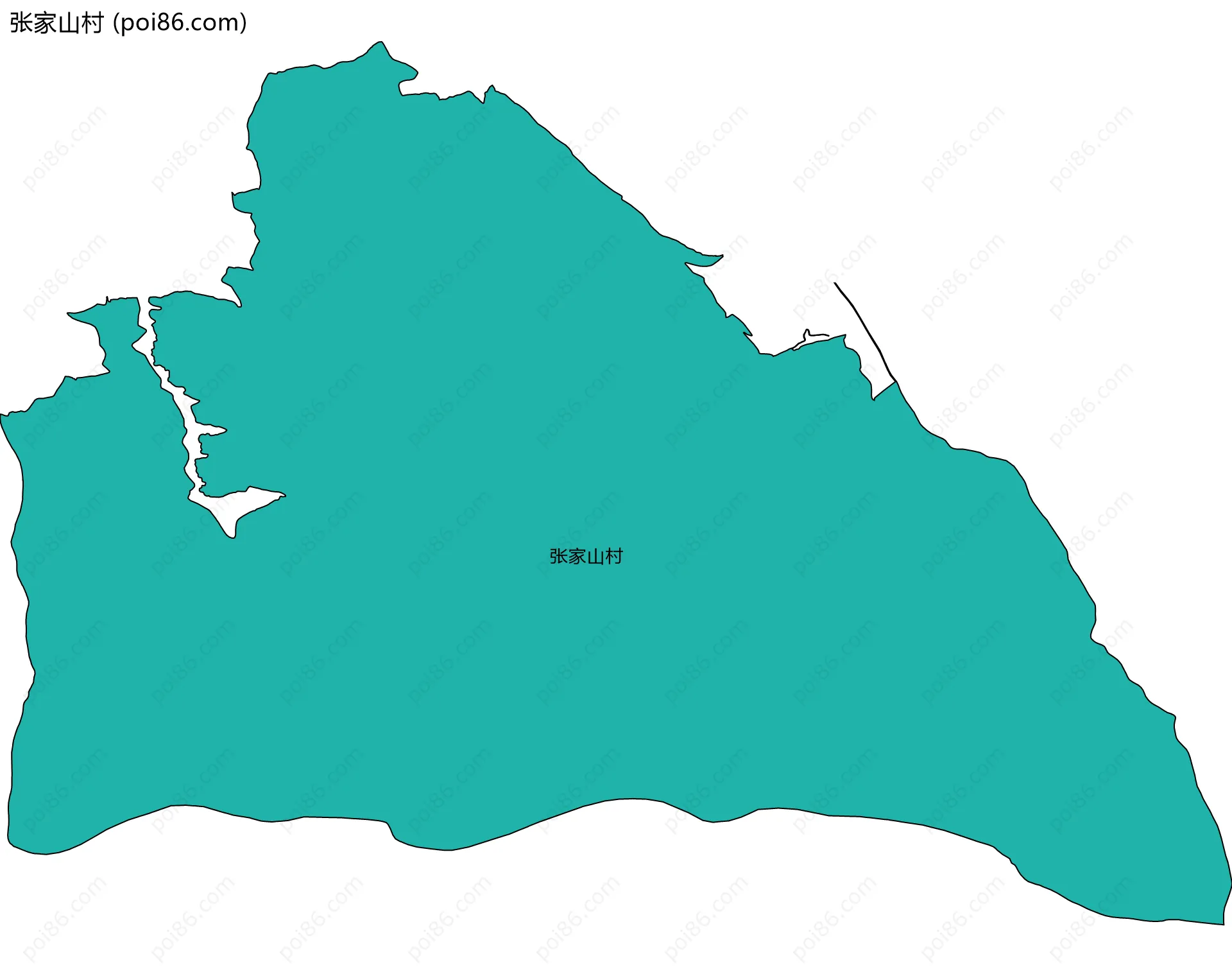 张家山村边界地图