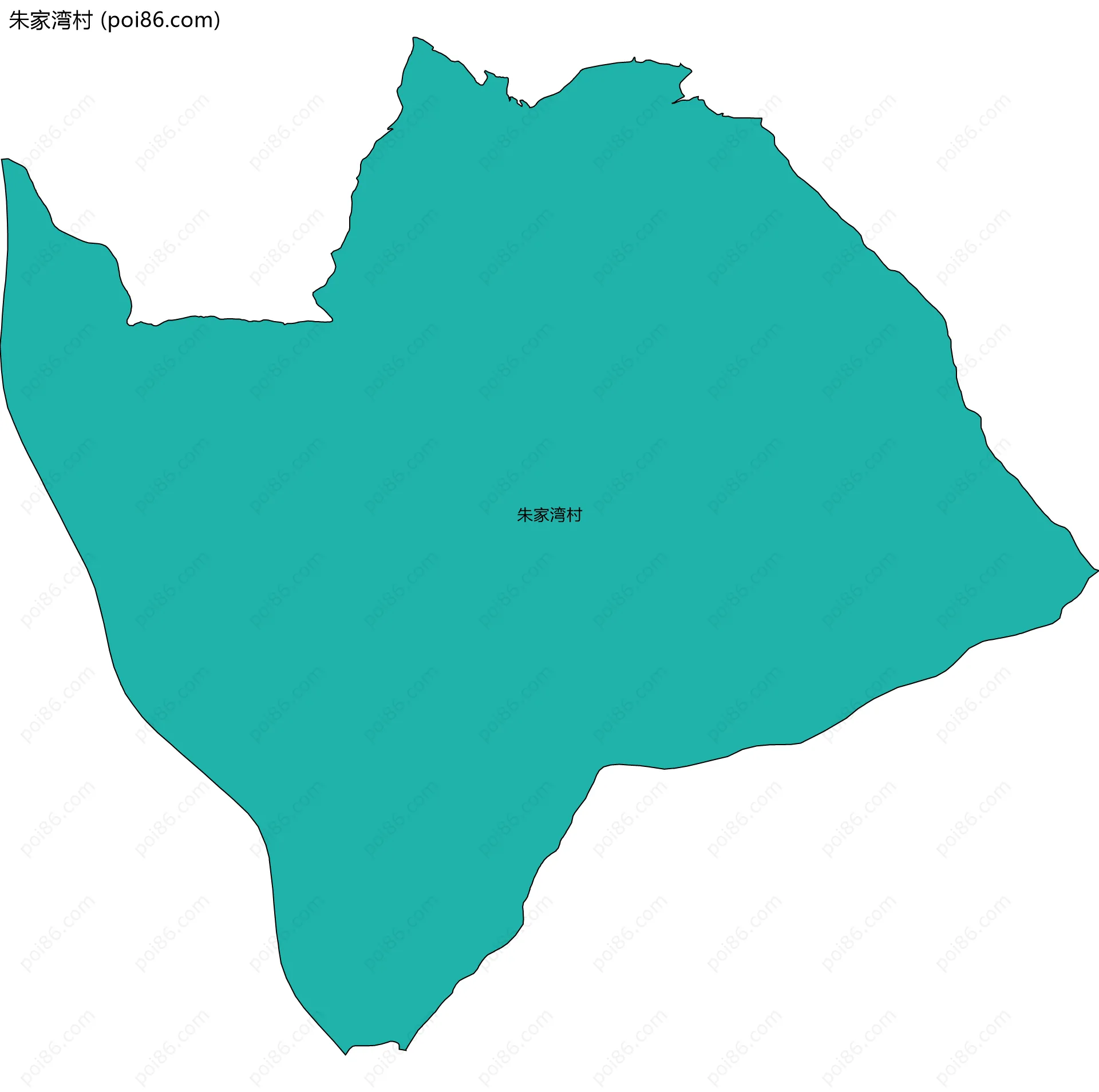 朱家湾村边界地图