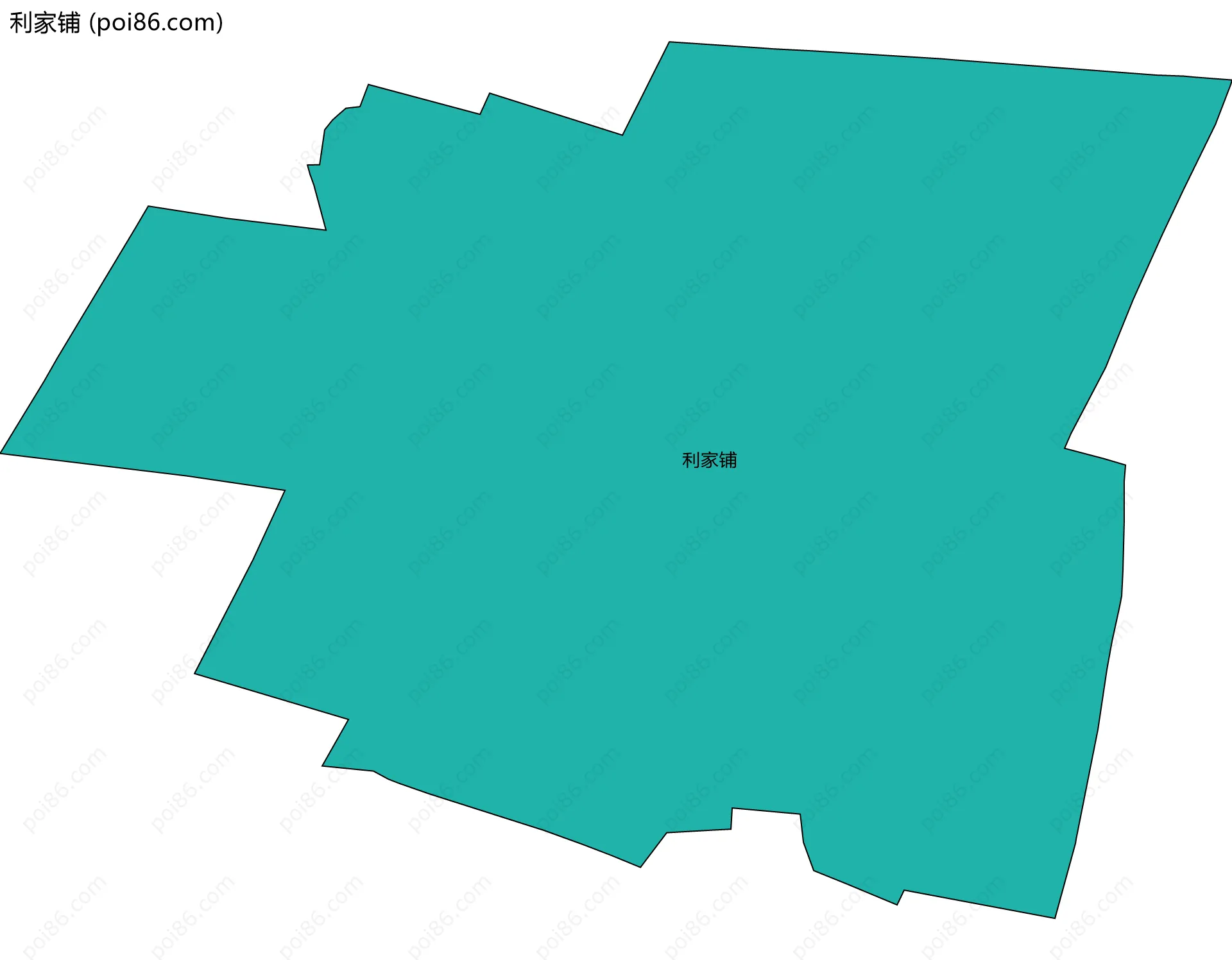 利家铺边界地图