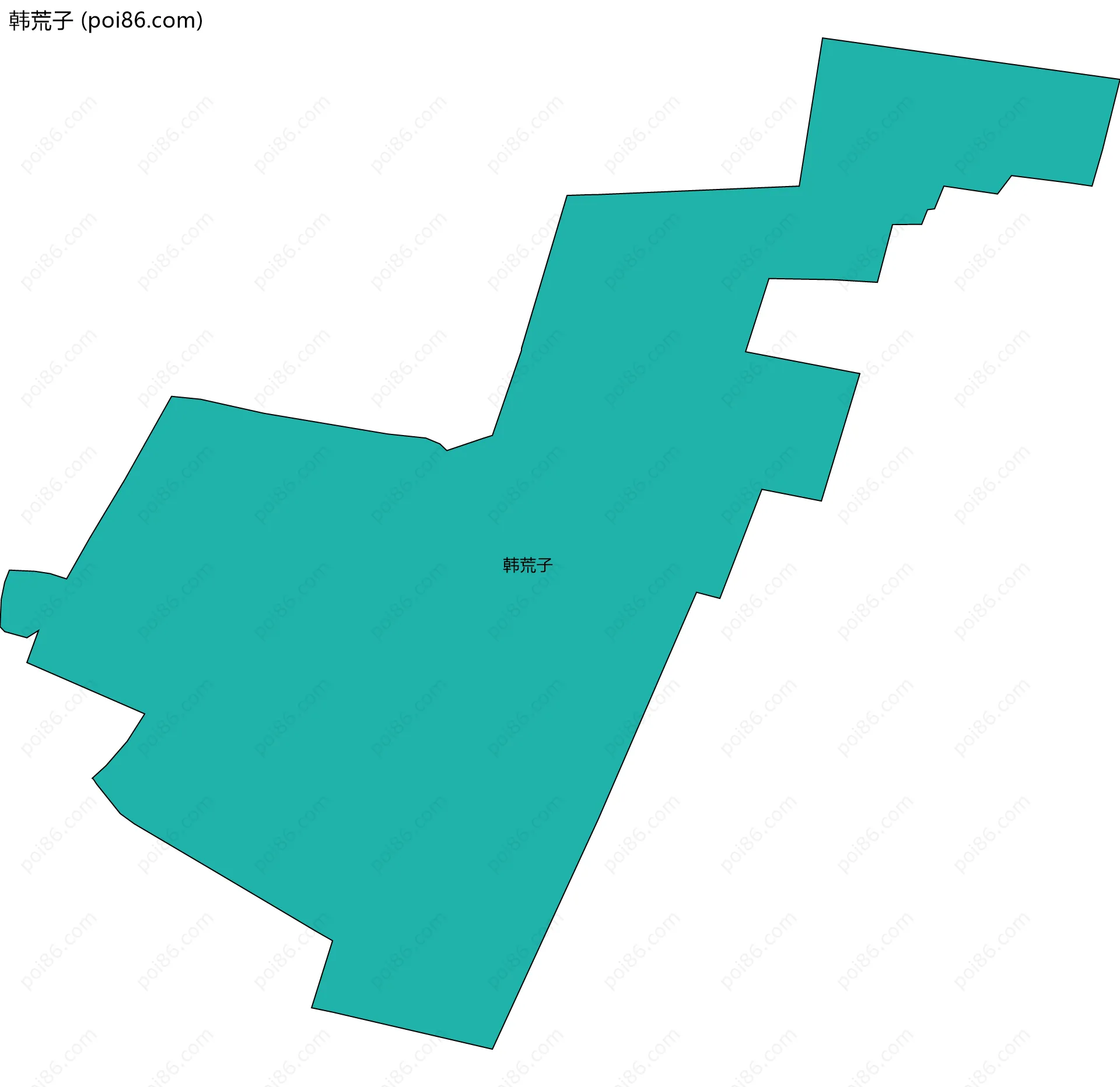 韩荒子边界地图
