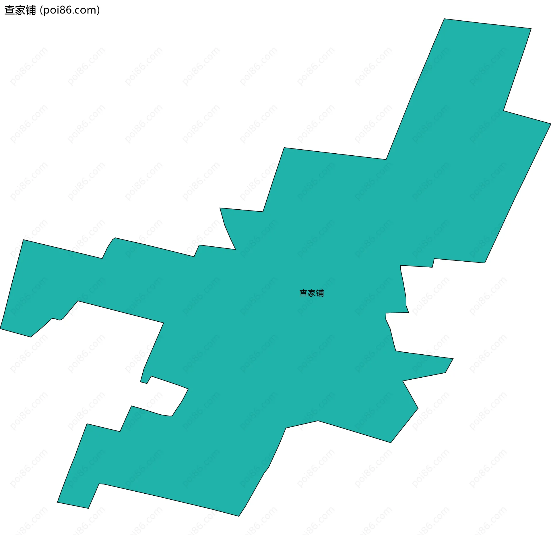查家铺边界地图