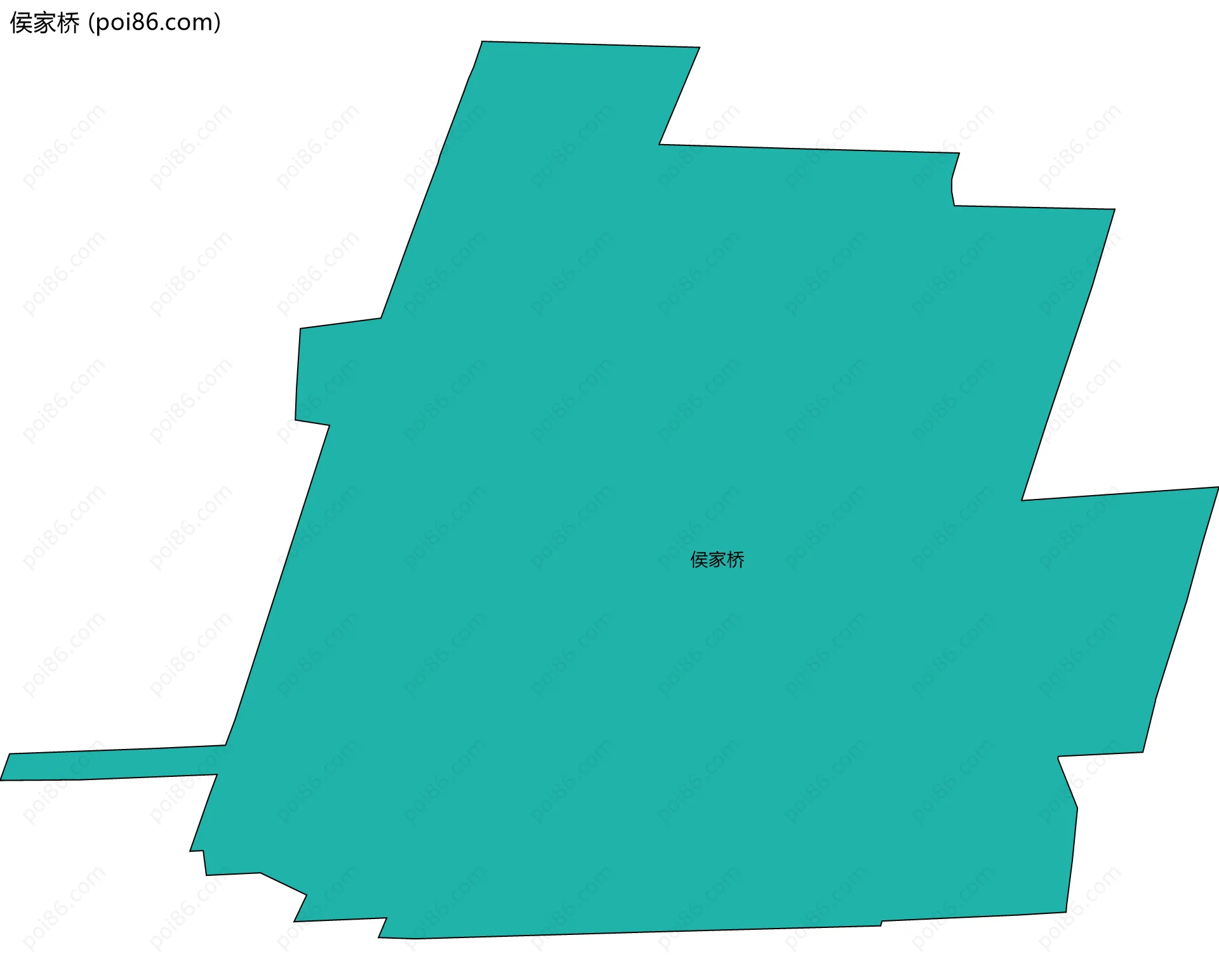 侯家桥边界地图