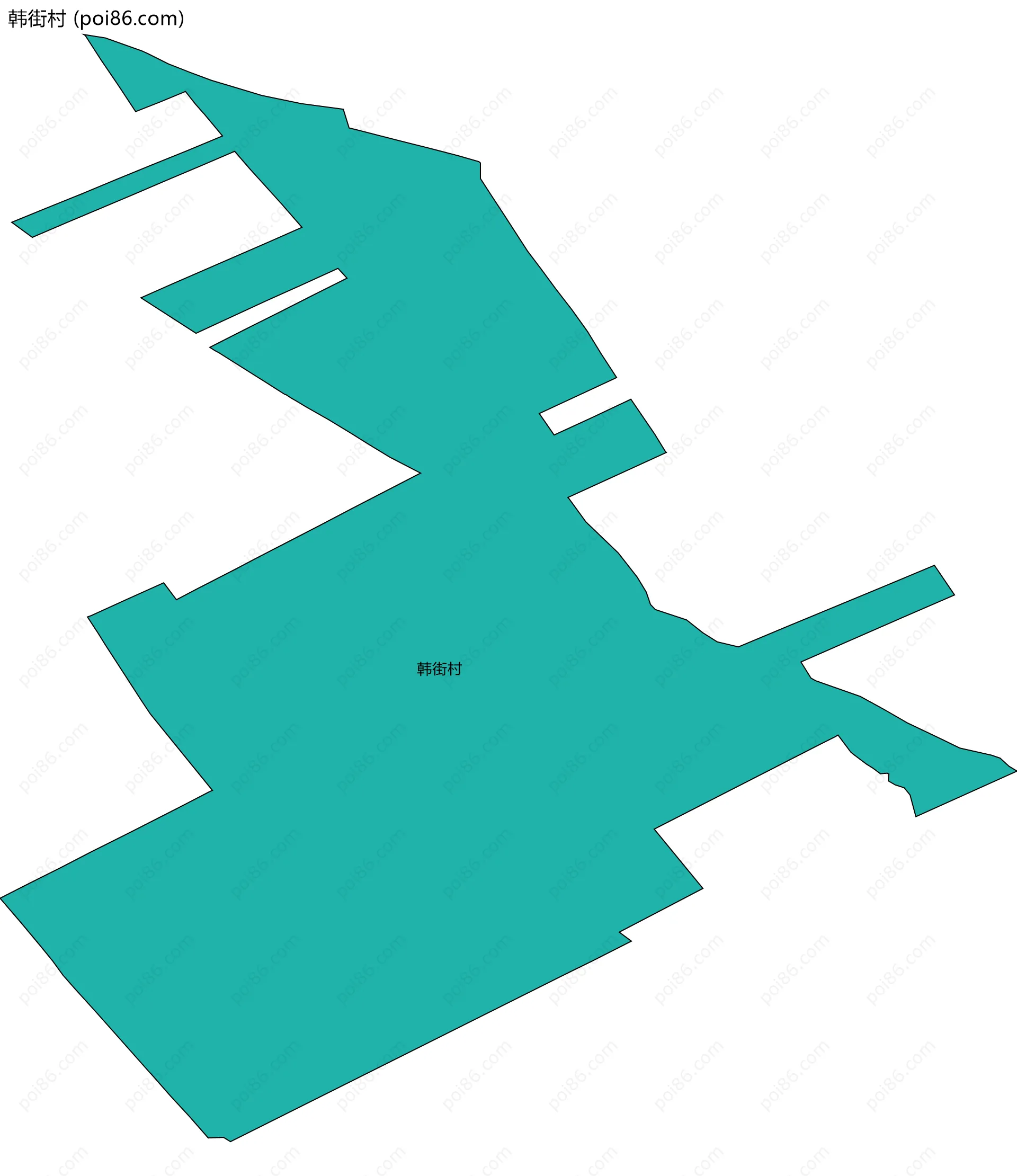 韩街村边界地图