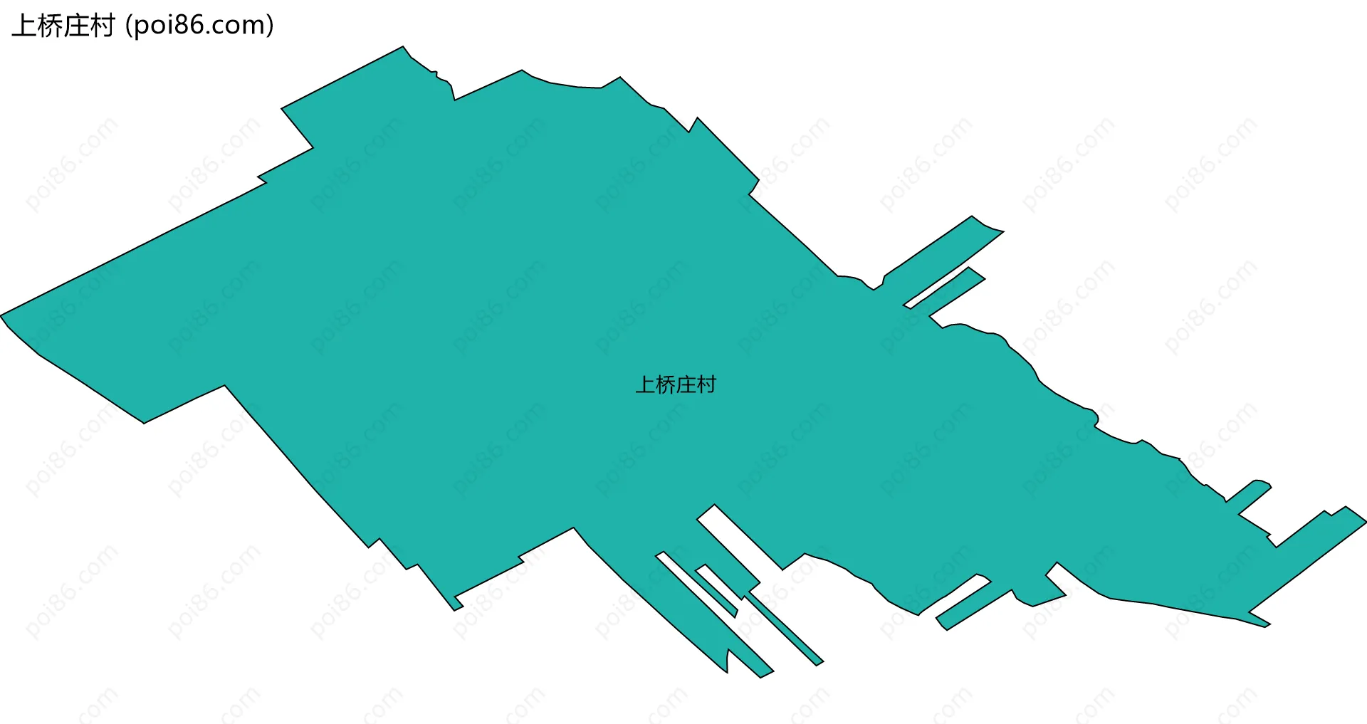 上桥庄村边界地图