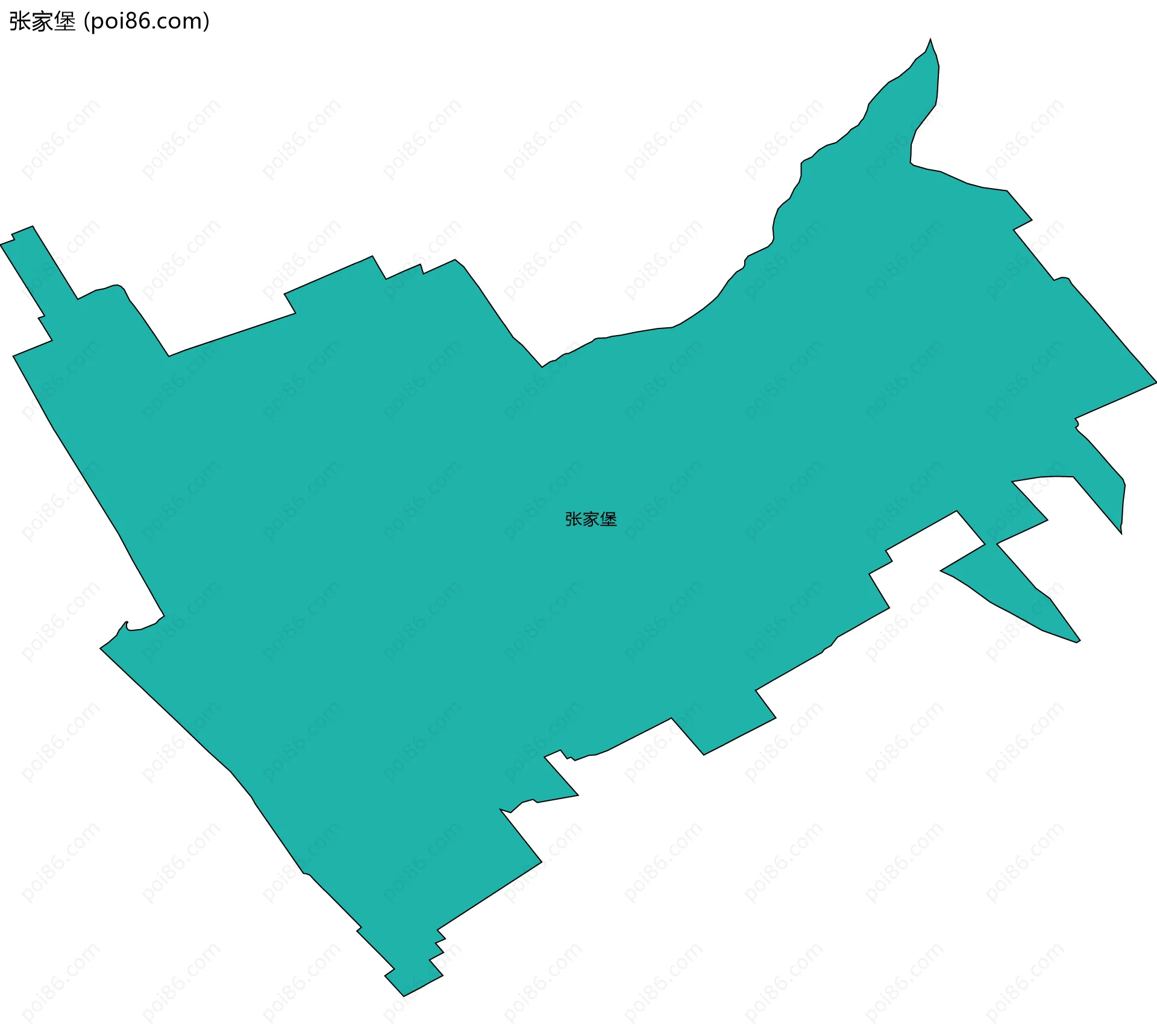 张家堡边界地图