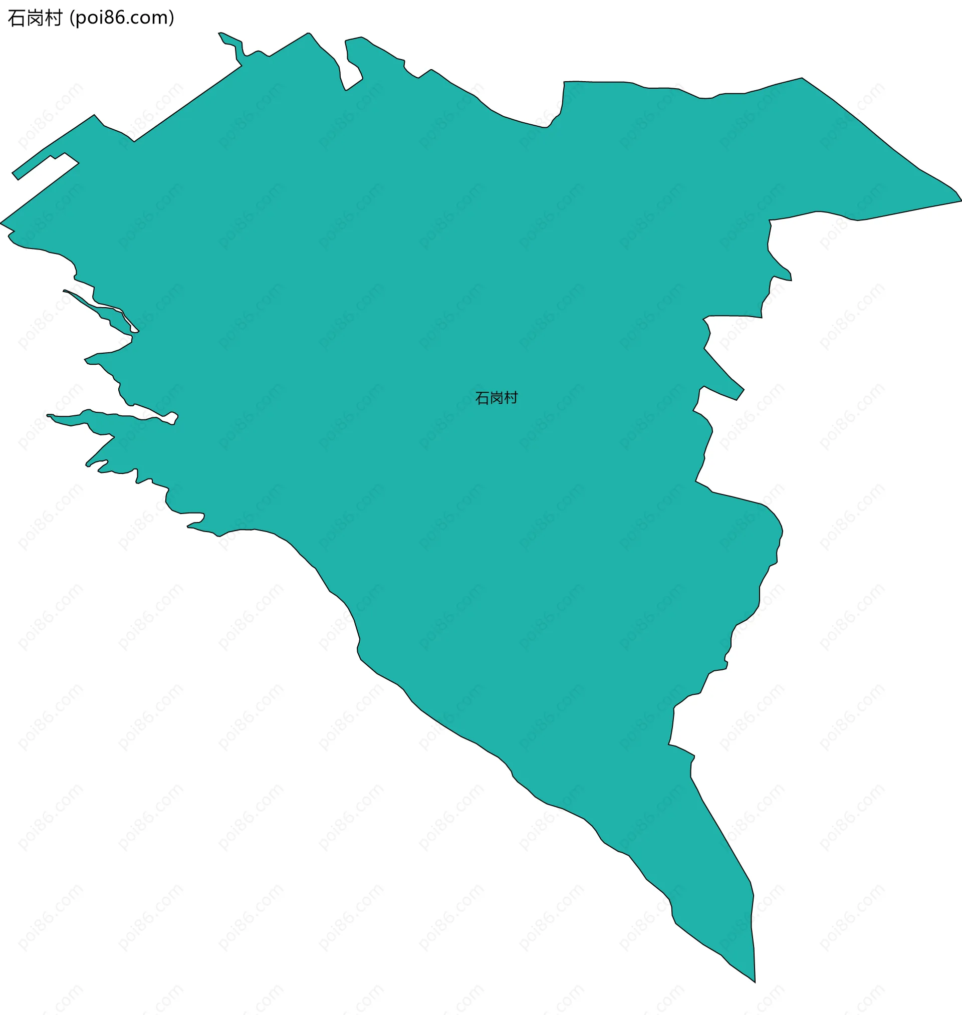 石岗村边界地图