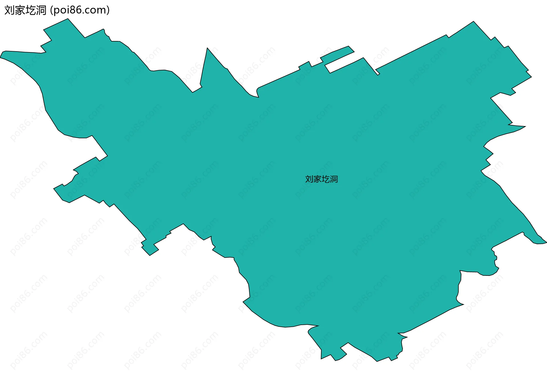 刘家圪洞边界地图