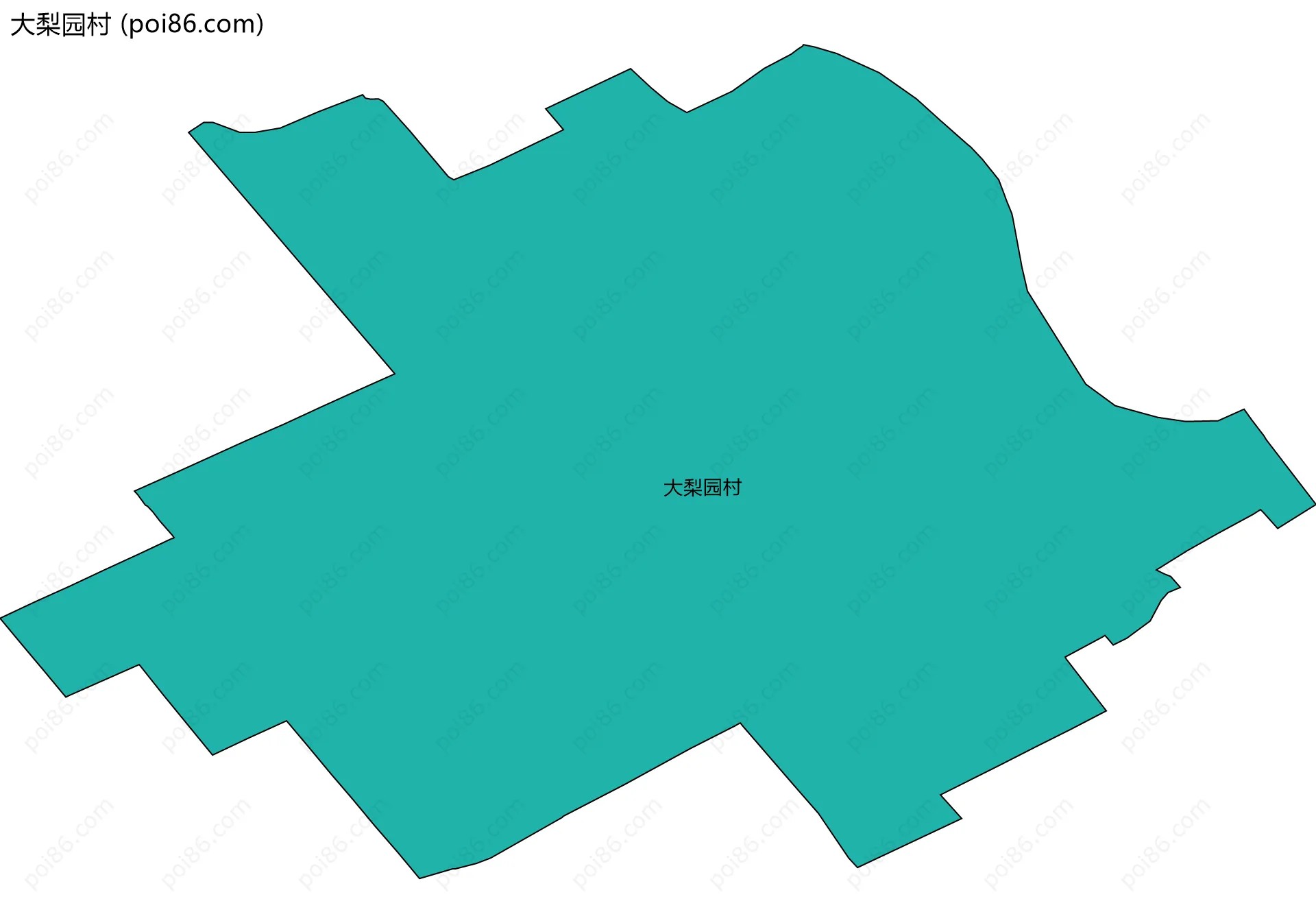 大梨园村边界地图