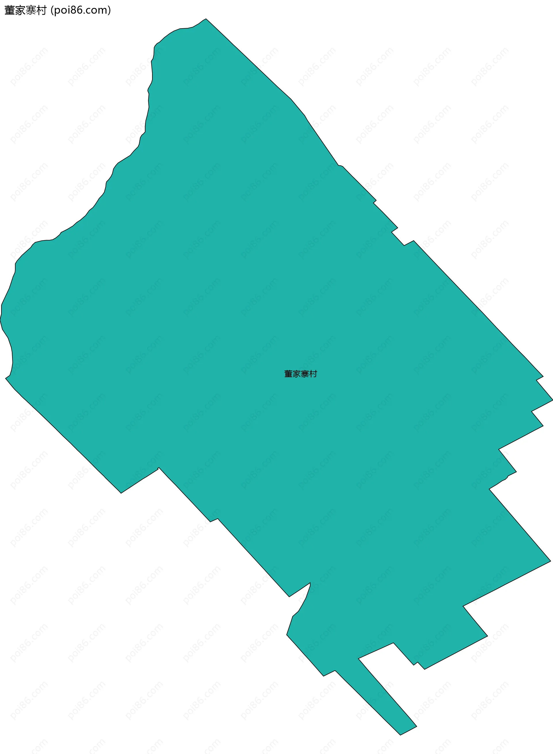 董家寨村边界地图