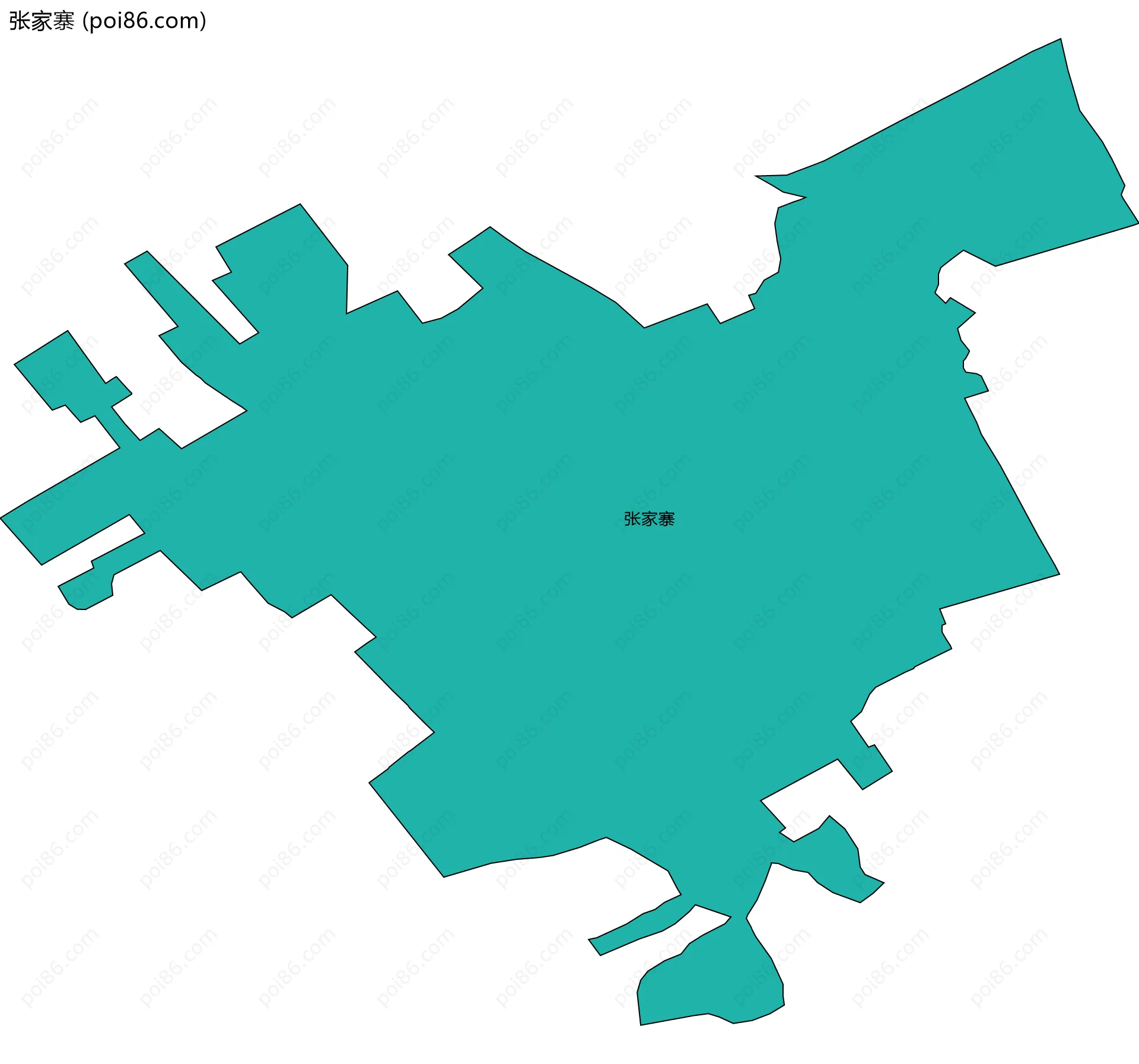 张家寨边界地图